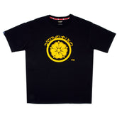 YOROPIKO BLACK MYM LOGO CREW NECK REGULAR FIT SHORT SLEEVE T-SHIRT YORO3518