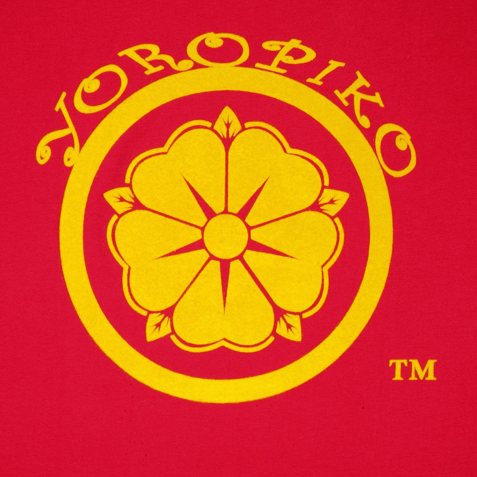 YOROPIKO REGULAR FIT MYM LOGO SHORT SLEEVE CREW NECK T-SHIRT IN RED YORO3518