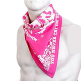 YOROPIKO COTTON LOGO PRINTED FUCHSIA BANDANA YORO2964