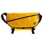 RMC MKWS UNISEX PVC COATED CANVAS FASHION CYCLIST LARGE SHOULDER BAG IN AMBER REDM5554