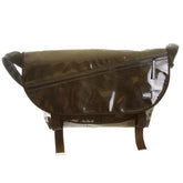 RMC MKWS METALLIC SHINING BLACK UNISEX PVC COATED COTTON CANVAS SHOULDER CYCLIST FASHION BAG REDM5560