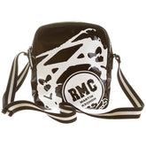 RMC JEANS UNISEX BLACK PVC COATED CANVAS DESPATCH BAG WITH WATERPROOF ZIP FOR MEN REDM5568