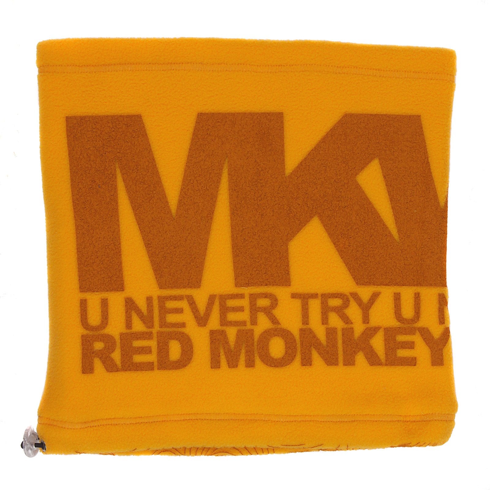 RMC JEANS TSUNAMI WAVE EMBROIDERED REVERSIBLE YELLOW FLEECE NECK WARMER SNOOD REDM5503
