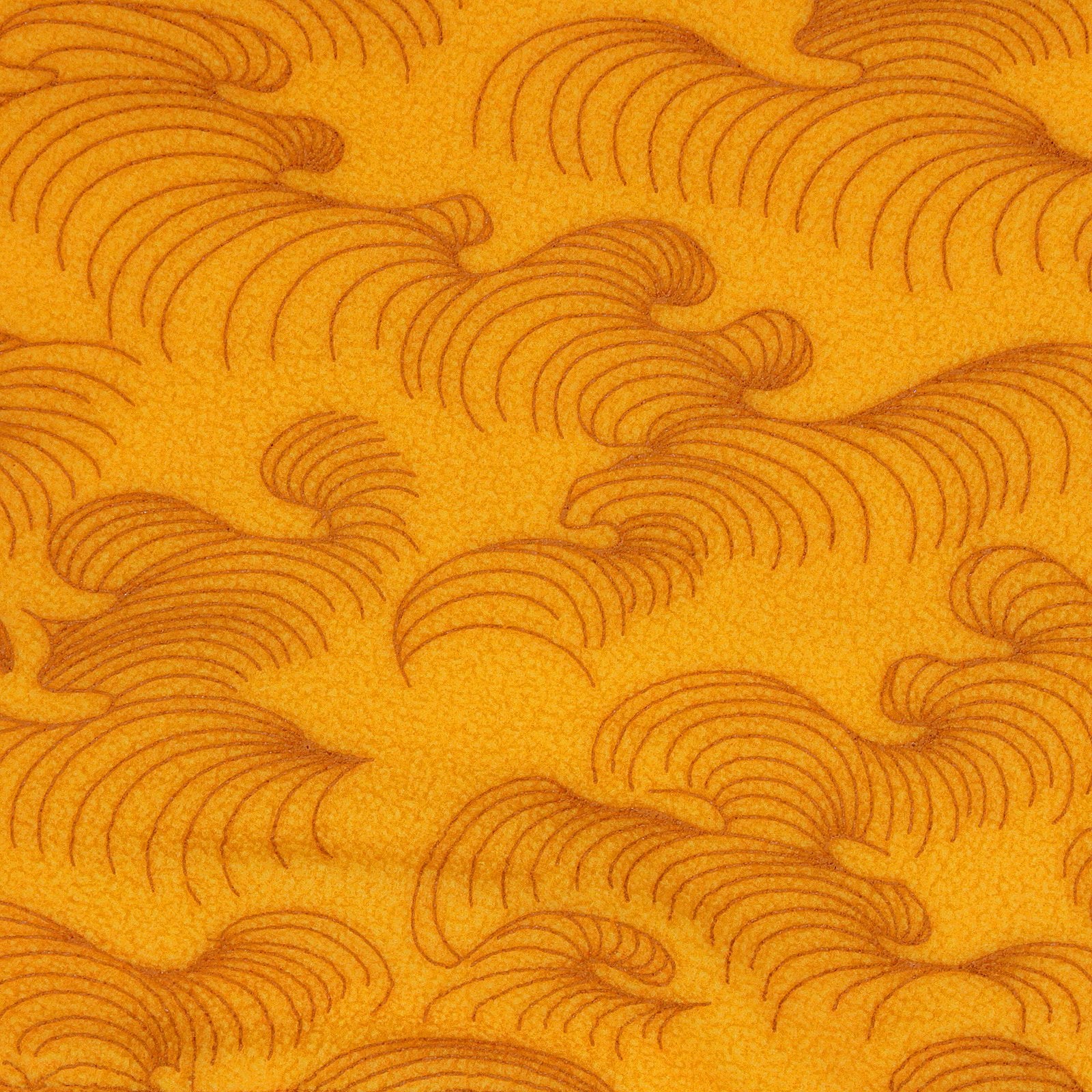 RMC JEANS TSUNAMI WAVE EMBROIDERED REVERSIBLE YELLOW FLEECE NECK WARMER SNOOD REDM5503