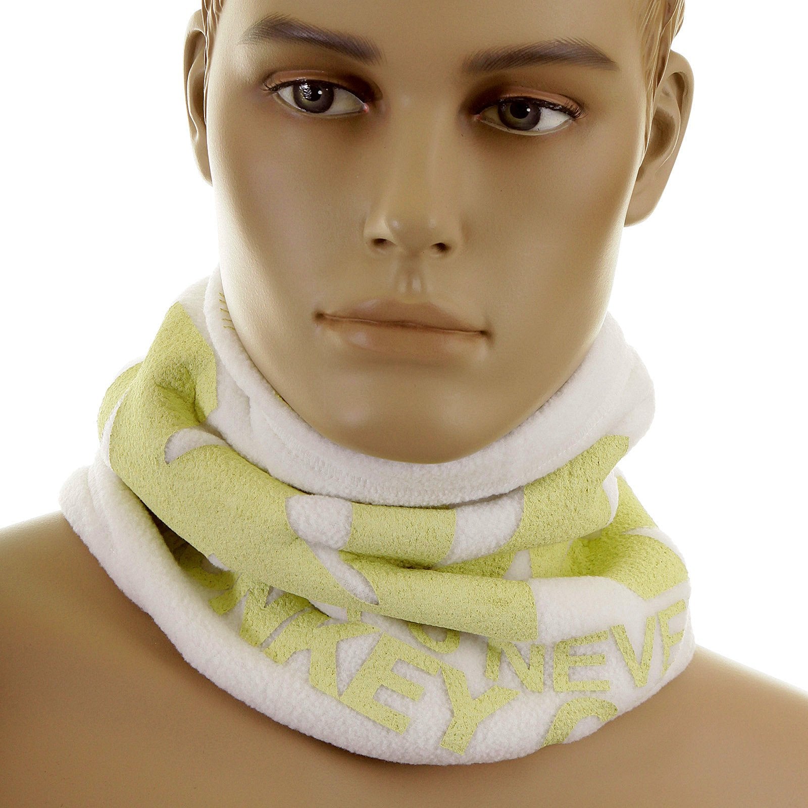 RMC JEANS TSUNAMI WAVE EMBROIDERED REVERSIBLE OFF WHITE FLEECE NECK WARMER SNOOD REDM5482