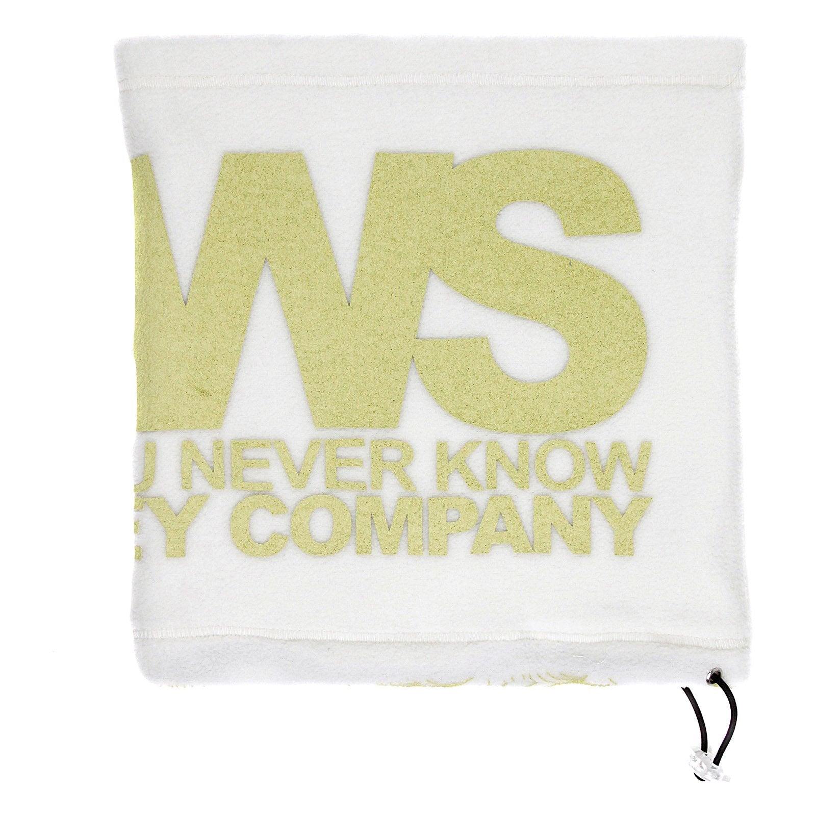 RMC JEANS TSUNAMI WAVE EMBROIDERED REVERSIBLE OFF WHITE FLEECE NECK WARMER SNOOD REDM5482