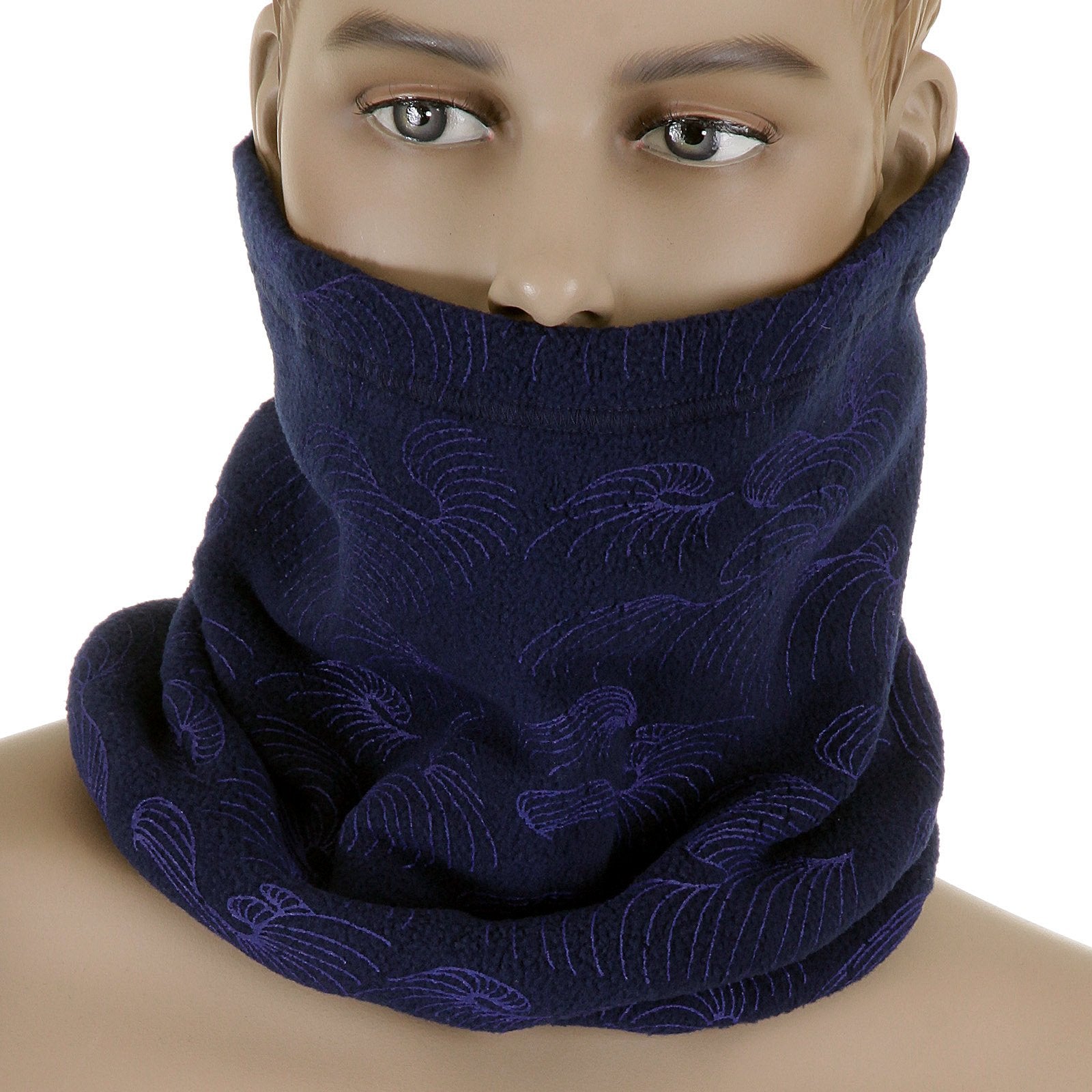 RMC MARTIN KSOHOH MKWS FLEECE NECK WARMER SNOOD IN NAVY BLUE REDM5494