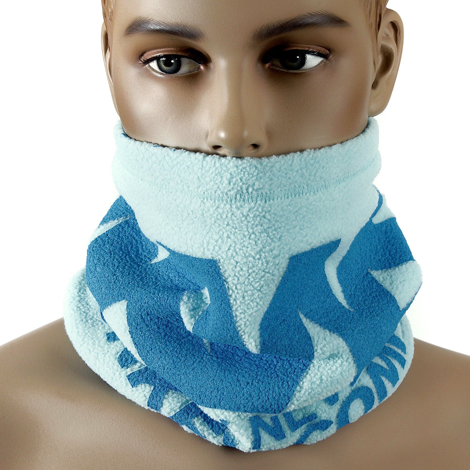 RMC MARTIN KSOHOH MENS FLEECE REVERSIBLE NECK WARMER SNOOD IN SKY BLUE REDM5493