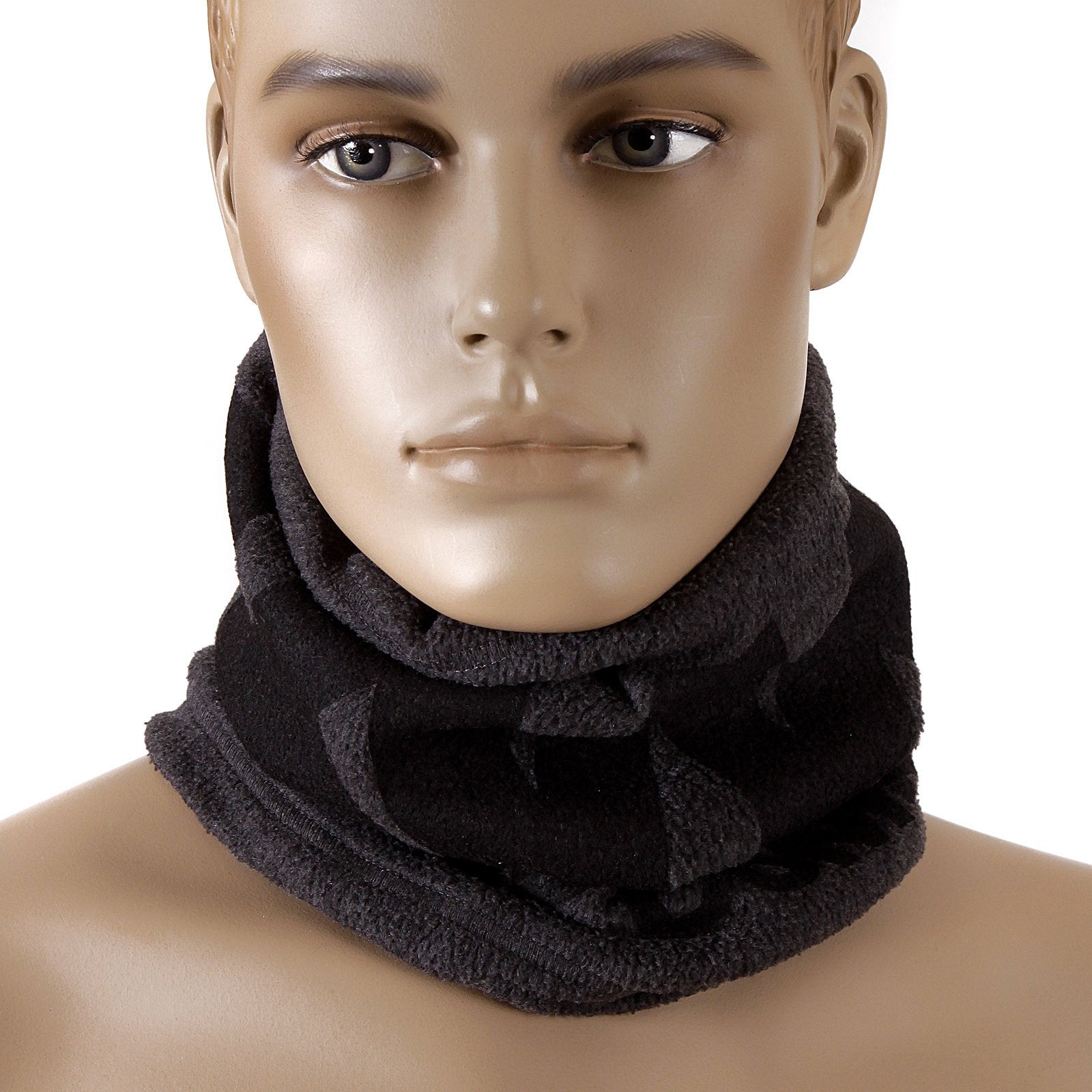 RMC CHARCOAL GREY REVERSIBLE TOGGLE AND PULL CORD CLOSURE EQUIPPED HEAD AND NECK WARMER SNOOD REDM5495