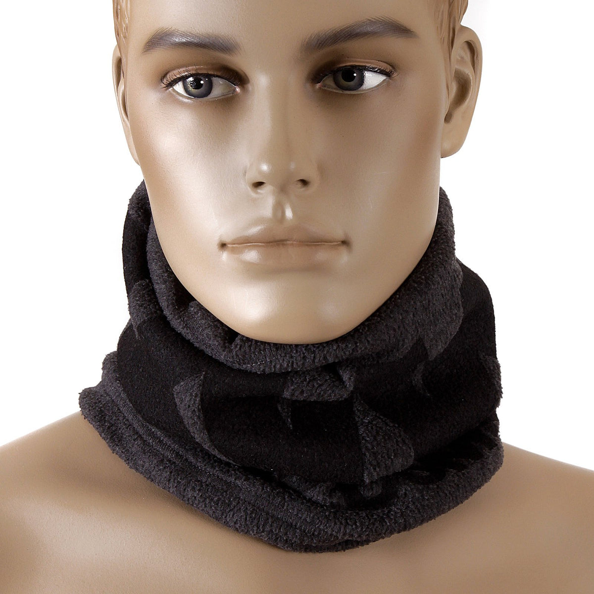 RMC CHARCOAL GREY REVERSIBLE TOGGLE AND PULL CORD CLOSURE EQUIPPED HEAD AND NECK WARMER SNOOD REDM5495