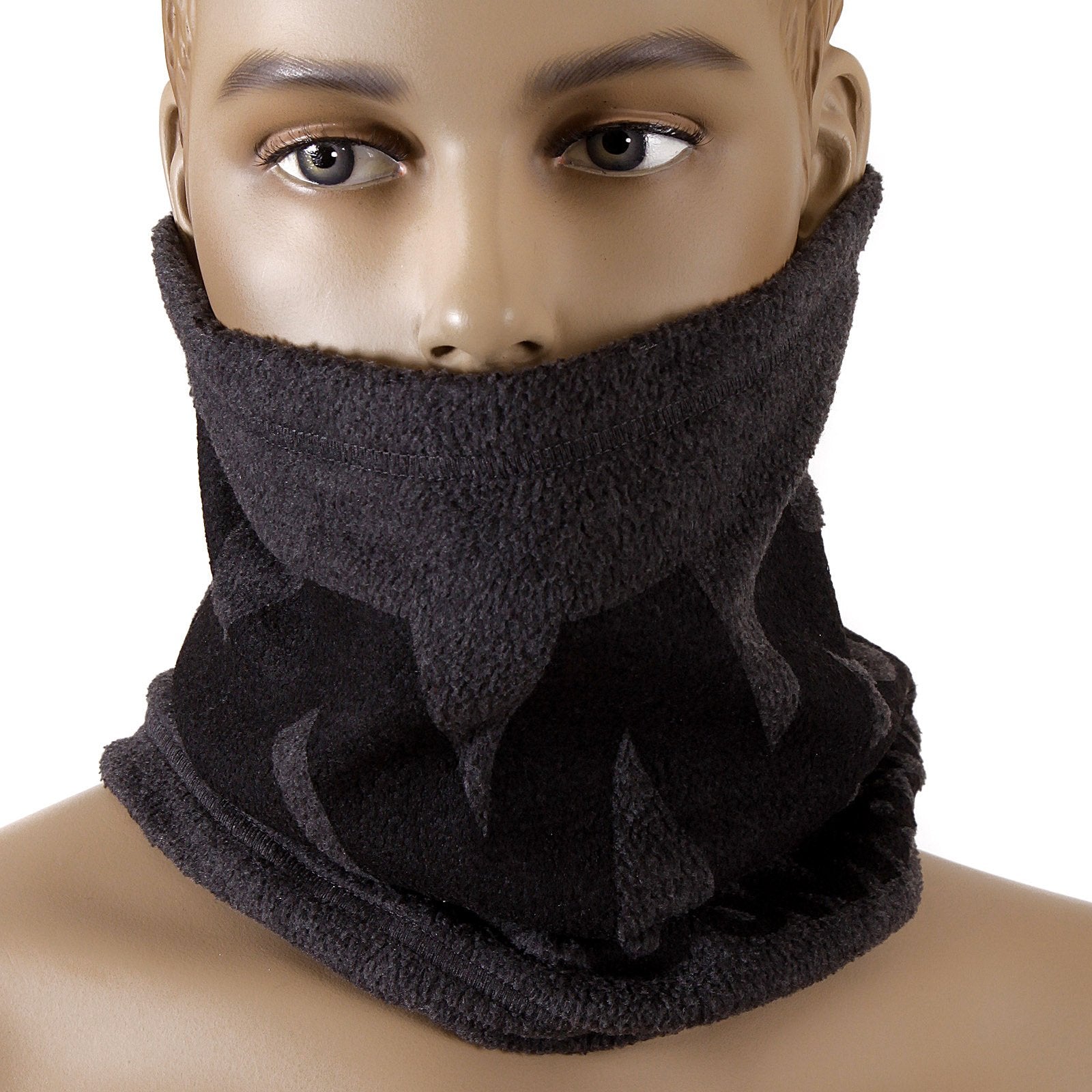 RMC CHARCOAL GREY REVERSIBLE TOGGLE AND PULL CORD CLOSURE EQUIPPED HEAD AND NECK WARMER SNOOD REDM5495