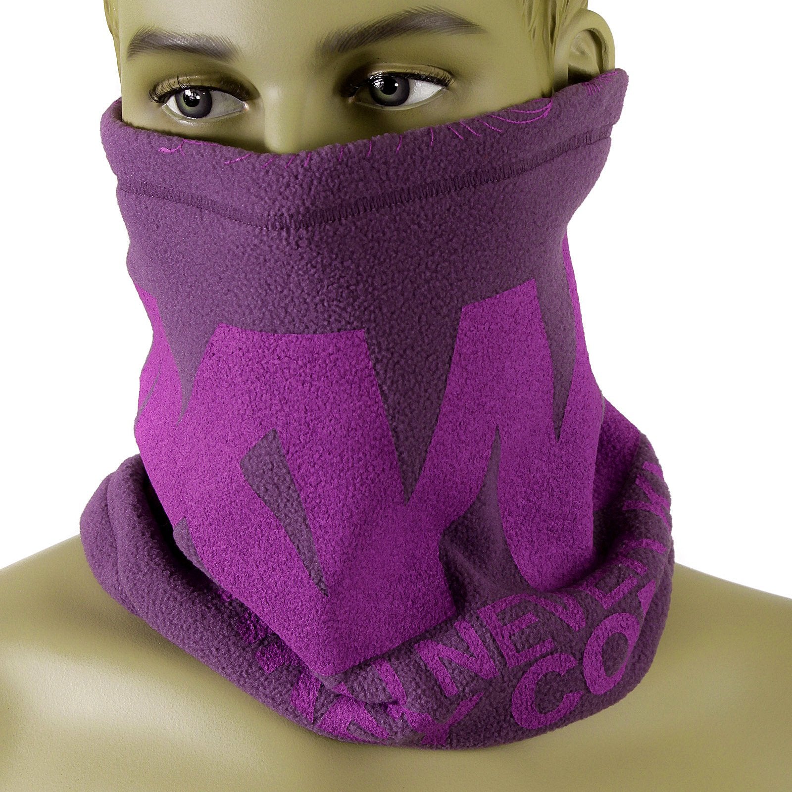 RMC DEEP PURPLE REVERSIBLETOGGLE AND PULL CORD CLOSURE EQUIPPED NECK AND HEAD WARMER SNOOD REDM5497