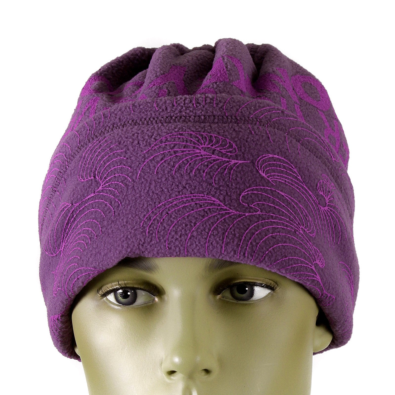 RMC DEEP PURPLE REVERSIBLETOGGLE AND PULL CORD CLOSURE EQUIPPED NECK AND HEAD WARMER SNOOD REDM5497