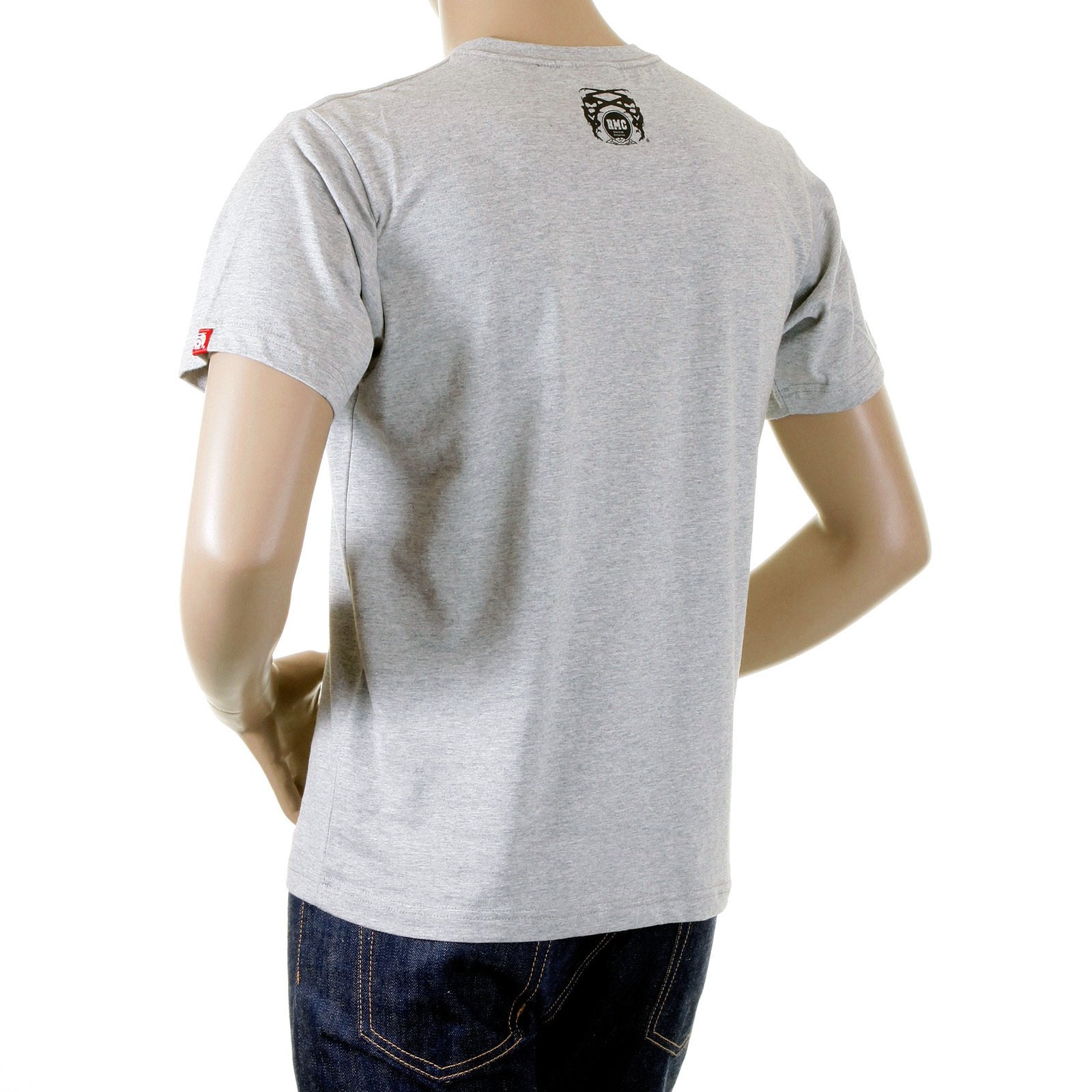 RMC GREY REGULAR FIT SHORT SLEEVE CREW NECK T-SHIRT WITH 8TH ANNIVERSARY SPANNER SCOOTER PRINT REDM2813