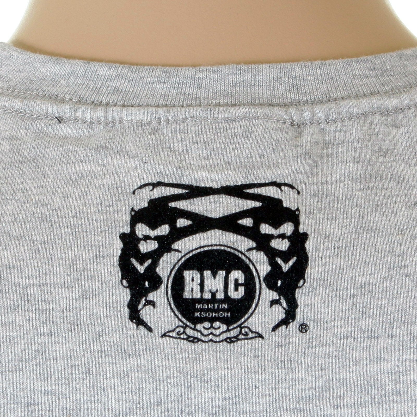 RMC GREY REGULAR FIT SHORT SLEEVE CREW NECK T-SHIRT WITH 8TH ANNIVERSARY SPANNER SCOOTER PRINT REDM2813
