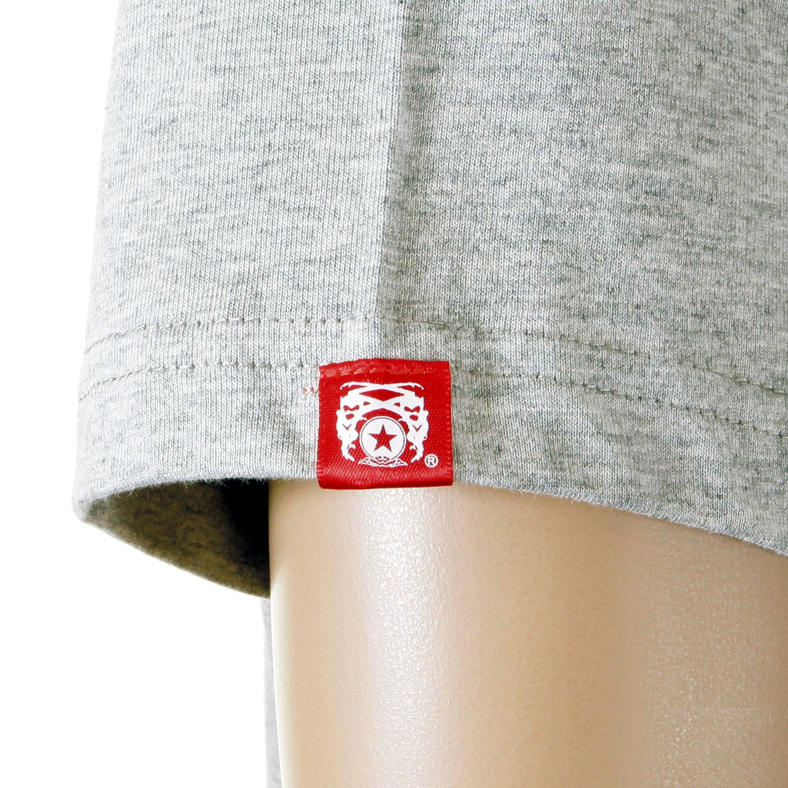 RMC GREY REGULAR FIT SHORT SLEEVE CREW NECK T-SHIRT WITH 8TH ANNIVERSARY SPANNER SCOOTER PRINT REDM2813