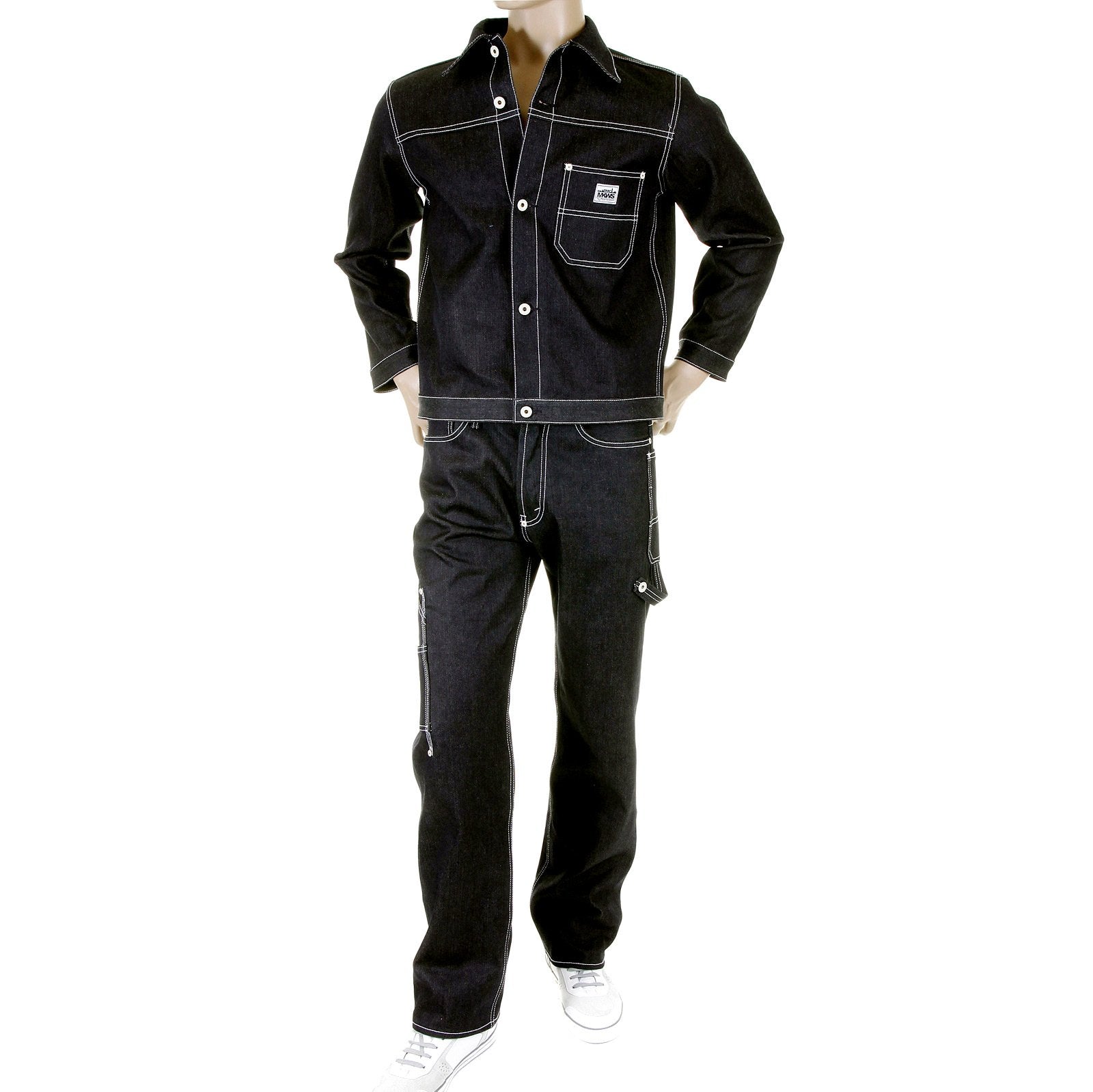 RMC MKWS BLACK SUGAR SUPER EXCLUSIVE UNWASHED SELVEDGE DENIM JACKET WITH SINGLE CHEST POCKET REDM5475
