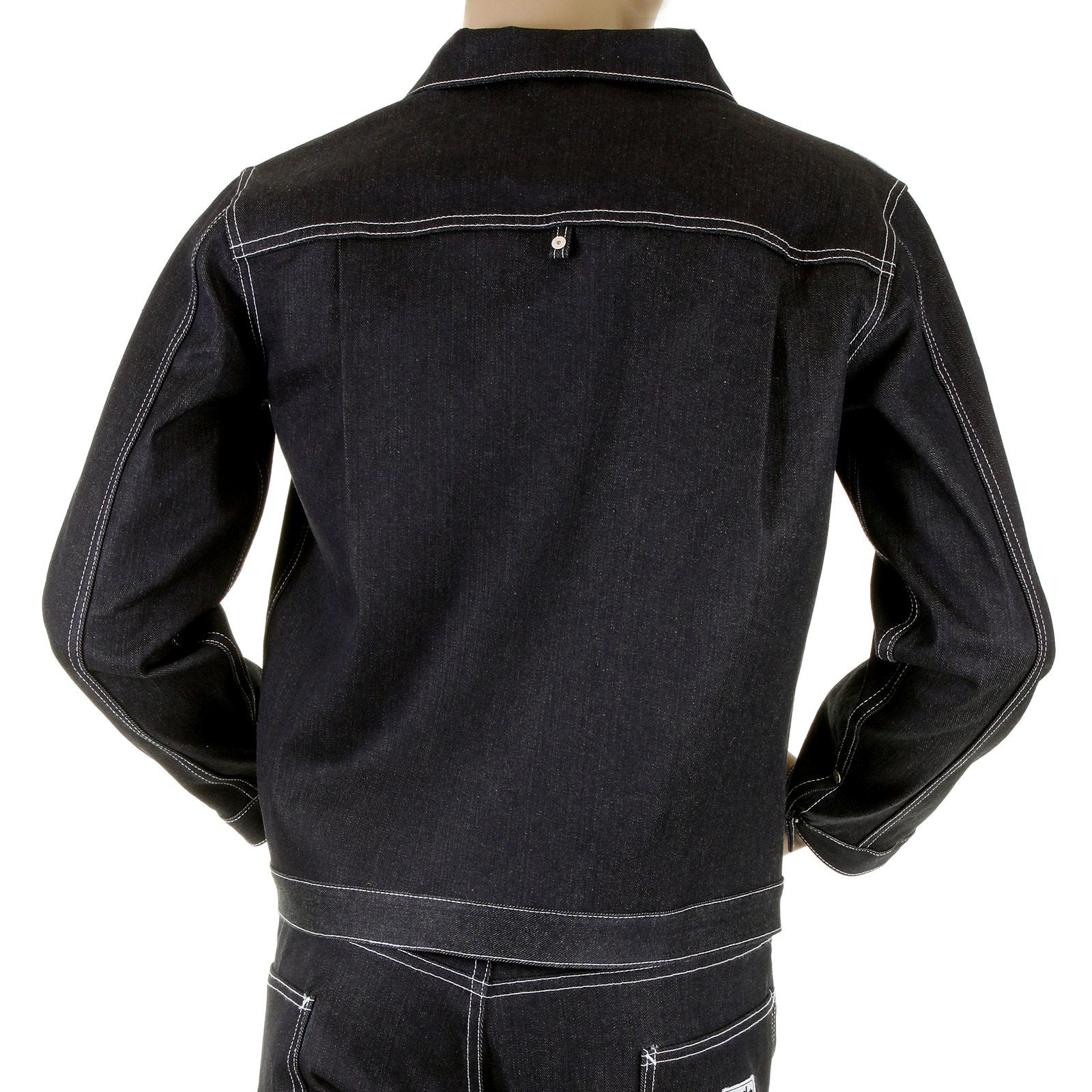 RMC MKWS BLACK SUGAR SUPER EXCLUSIVE UNWASHED SELVEDGE DENIM JACKET WITH SINGLE CHEST POCKET REDM5475