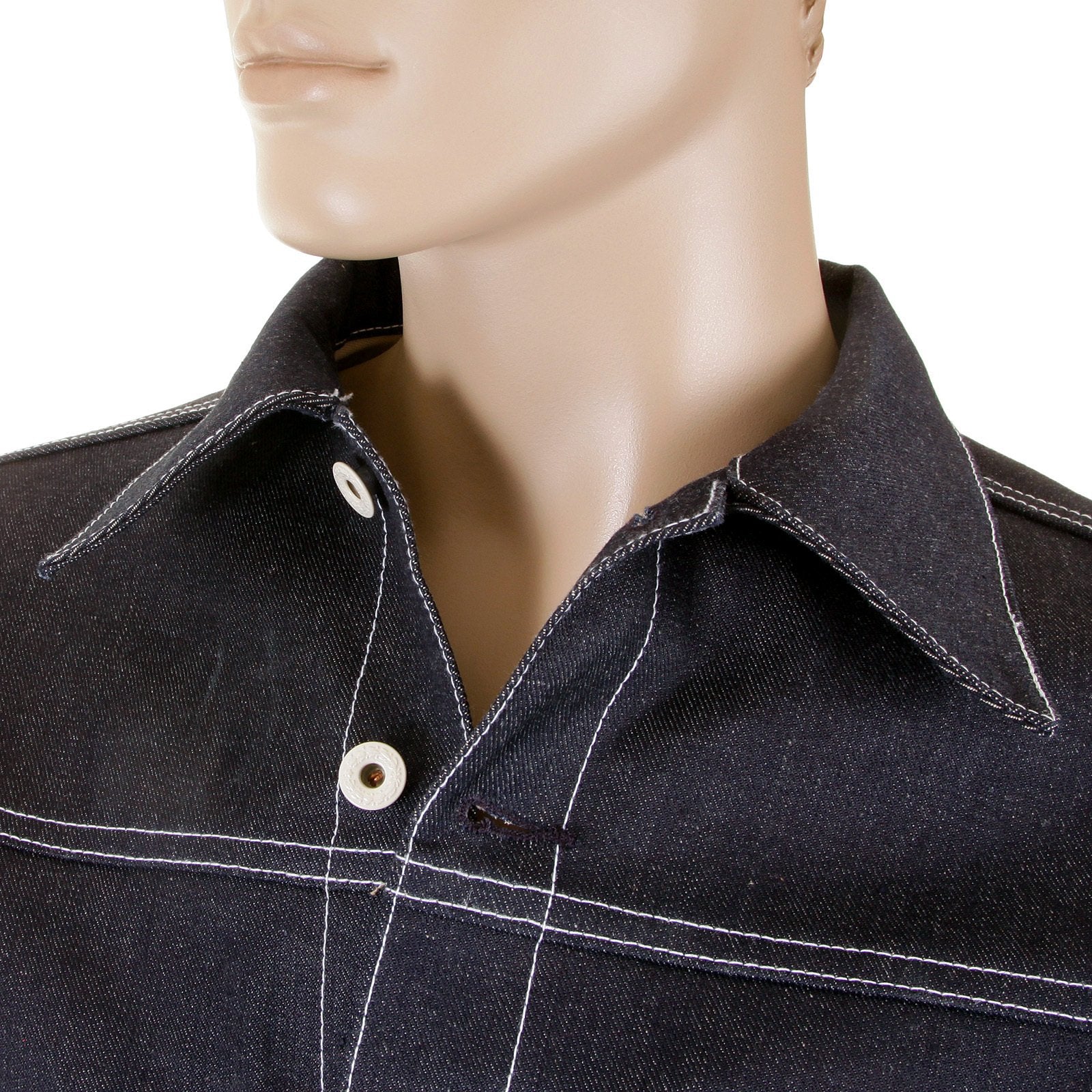 RMC MKWS BLACK SUGAR SUPER EXCLUSIVE UNWASHED SELVEDGE DENIM JACKET WITH SINGLE CHEST POCKET REDM5475