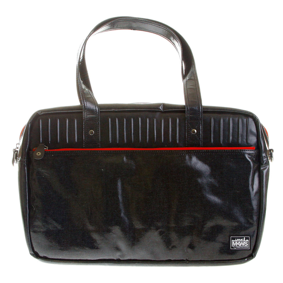 RMC MKWS UNISEX COATED DENIM HAND CARRY OFFICE BAG WITH LAMINATED TARTAN LINING REDM5541
