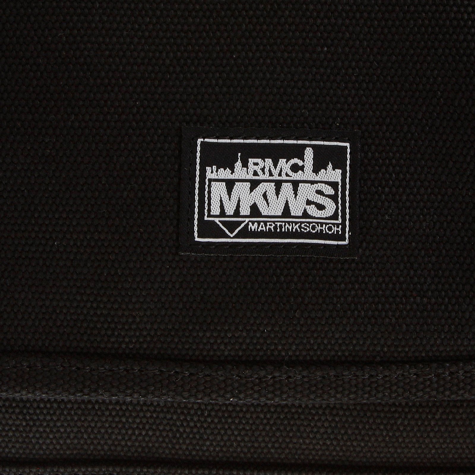 RMC MARTIN KSOHOH MKWS UNISEX 100% COTTON CANVAS LARGE SHOULDER BAG IN BLACK REDM5579