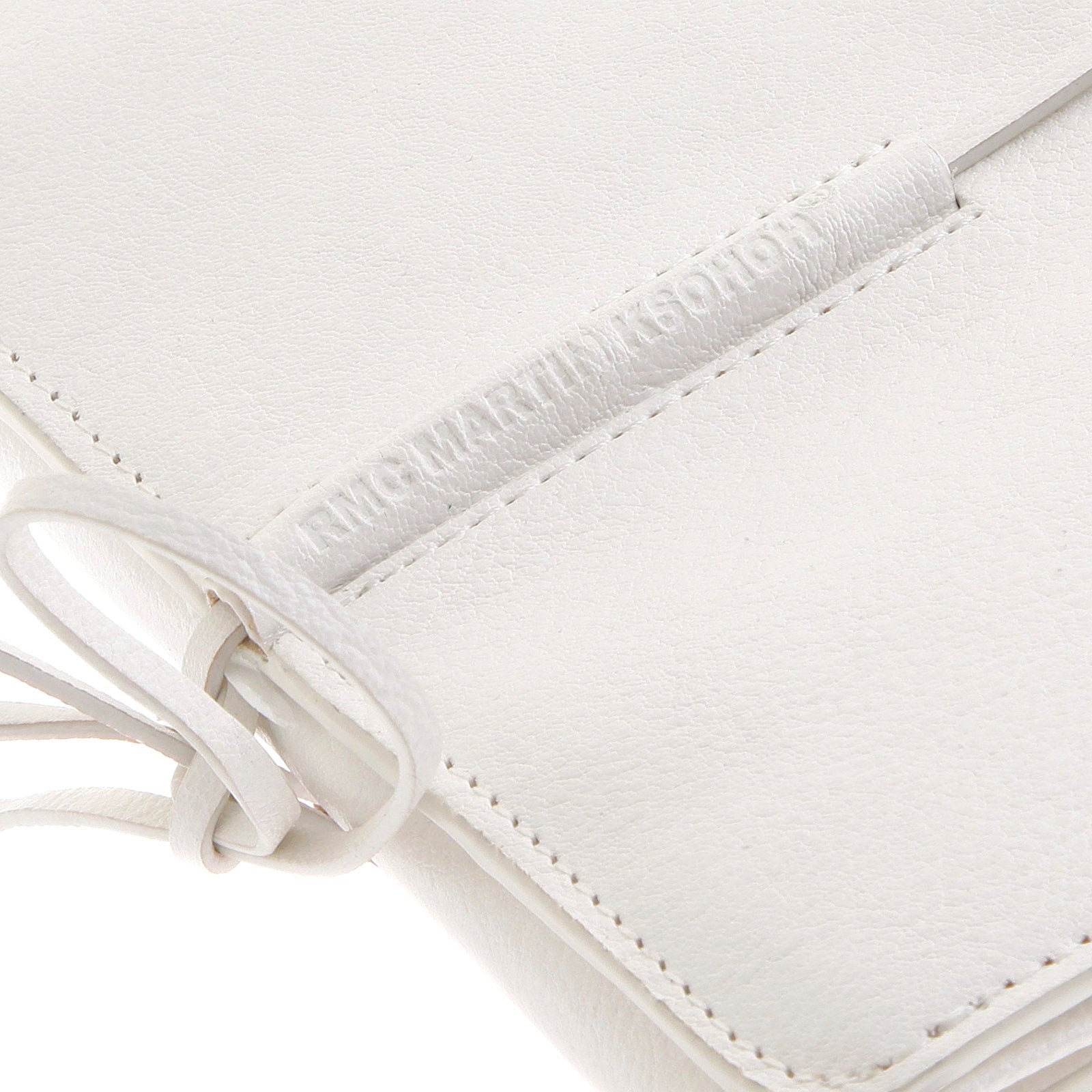 RMC JEANS BILL FOLD WHITE ITALIAN GRAIN LEATHER CREDIT CARD WALLET REDM5703