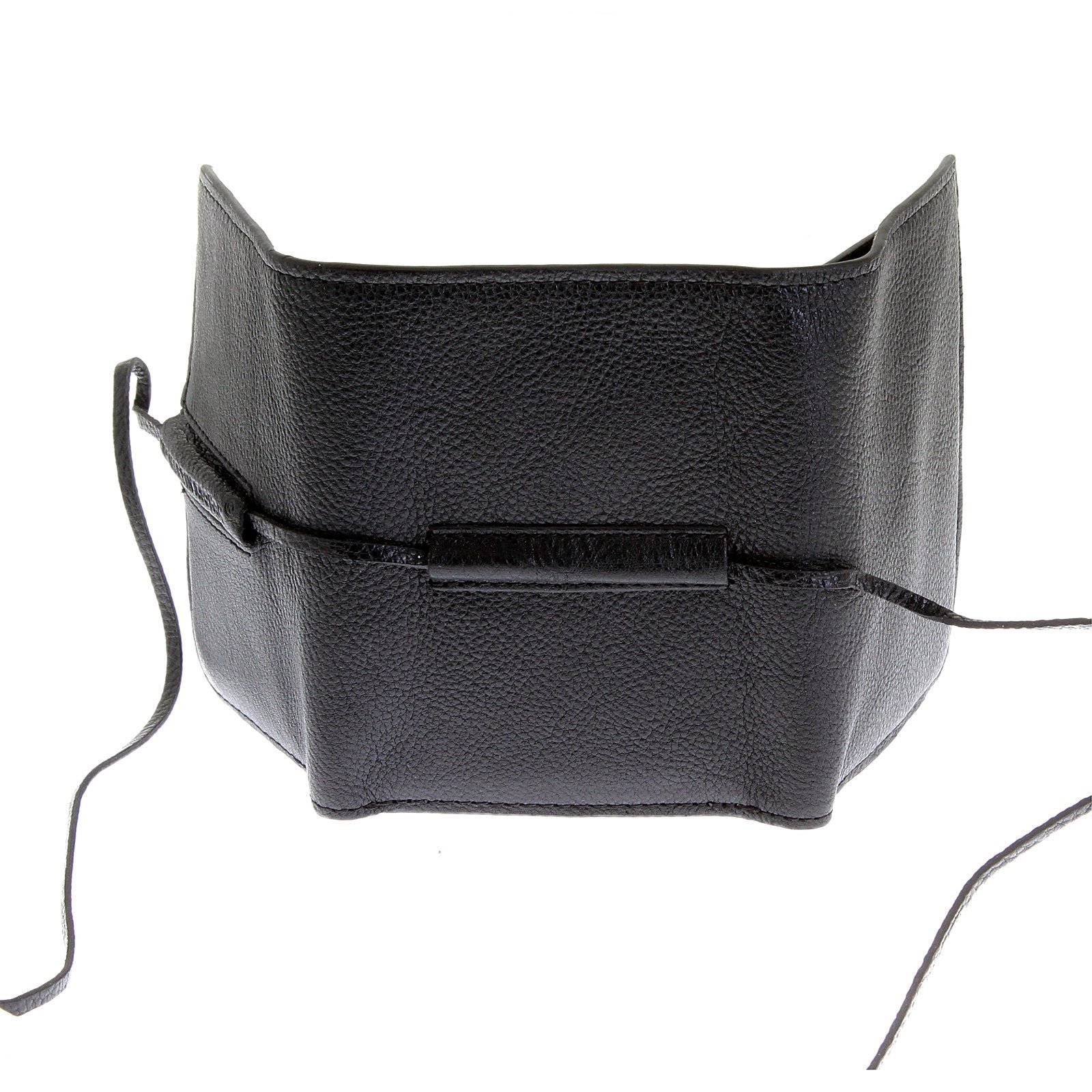 RMC JEANS ITALIAN GRAIN BLACK LEATHER 3 FOLD CREDIT CARD MINI WALLET FOR MEN REDM5731