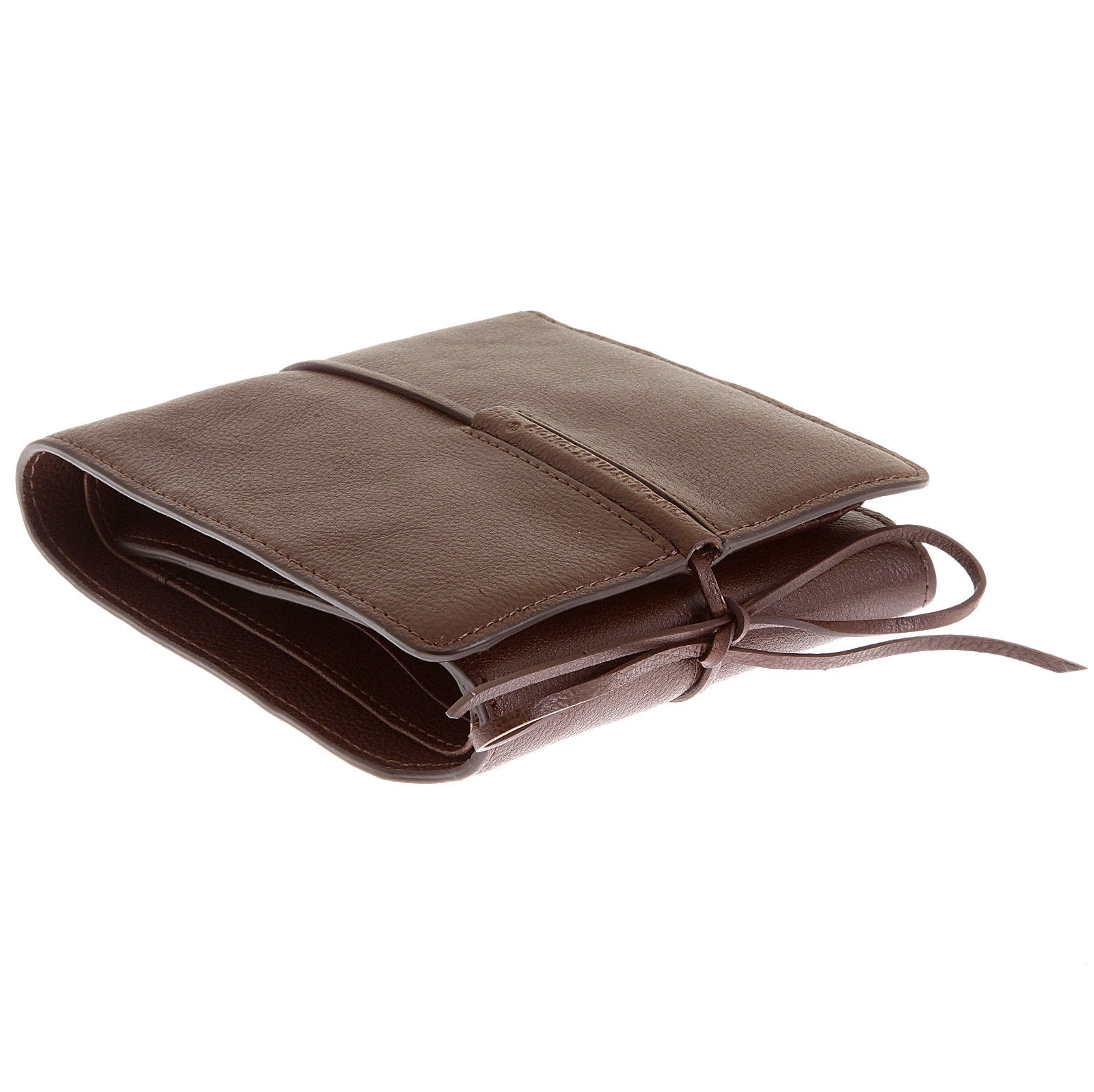 RMC JEANS 3 FOLD MENS CREDIT CARD AND COIN POUCH LANDSCAPE LEATHER WALLET IN BROWN REDM5740