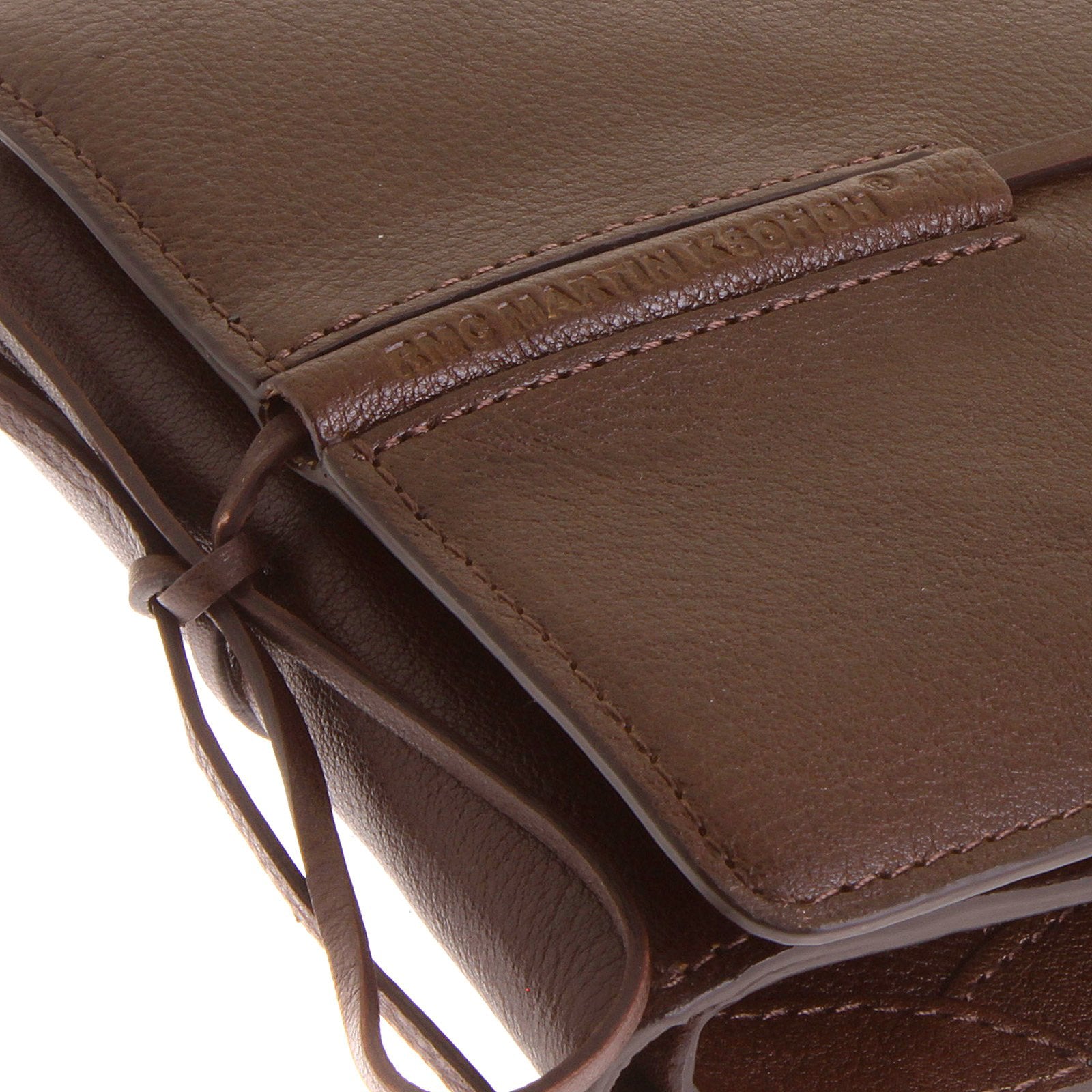 RMC JEANS 3 FOLD MENS CREDIT CARD AND COIN POUCH LANDSCAPE LEATHER WALLET IN BROWN REDM5740