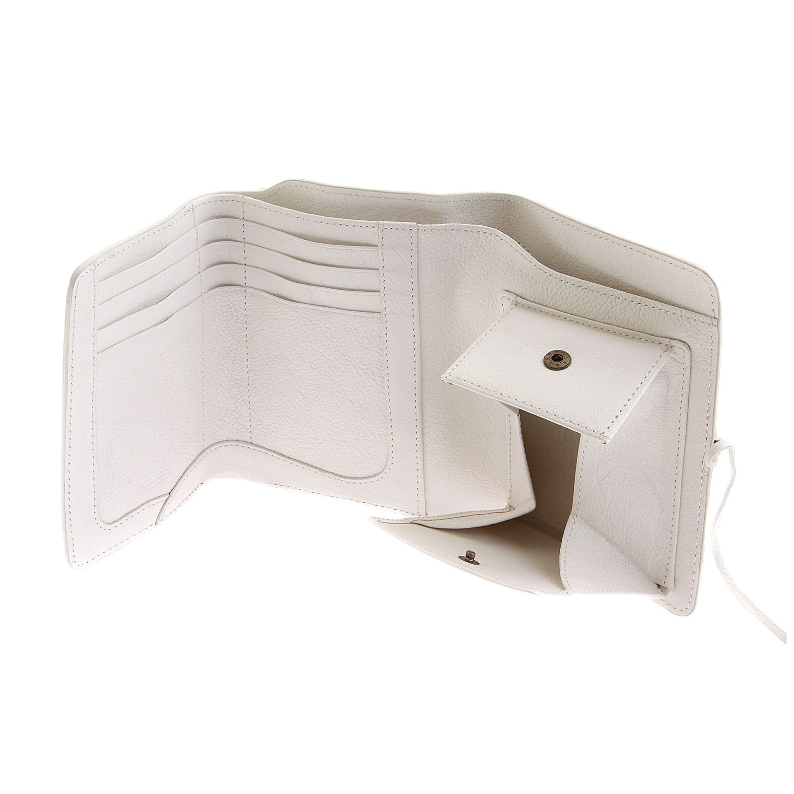 RMC JEANS 3 FOLD CREDIT CARD AND COIN POUCH PORTRAIT WHITE LEATHER WALLET FOR MEN REDM5748