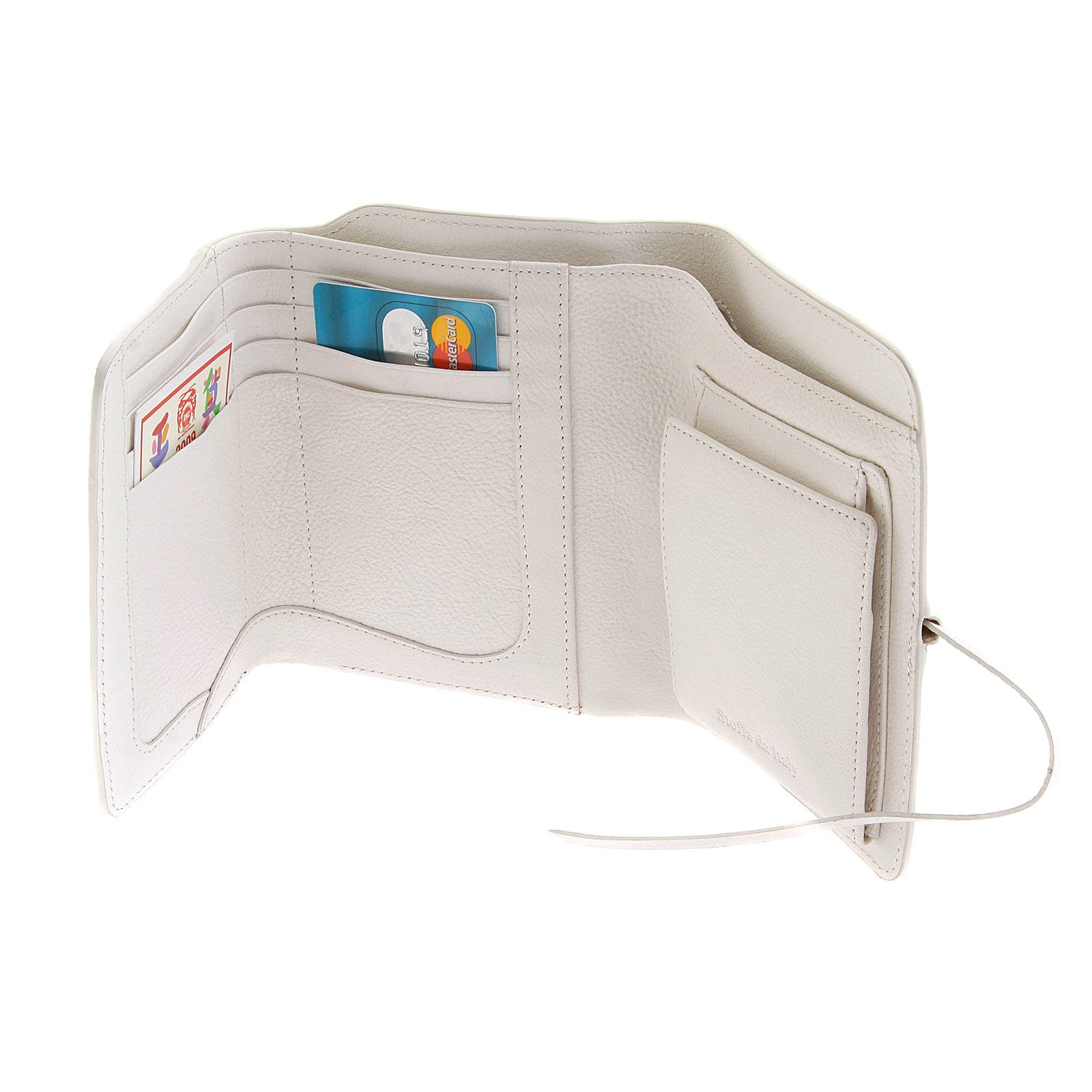 RMC JEANS 3 FOLD CREDIT CARD AND COIN POUCH PORTRAIT WHITE LEATHER WALLET FOR MEN REDM5748