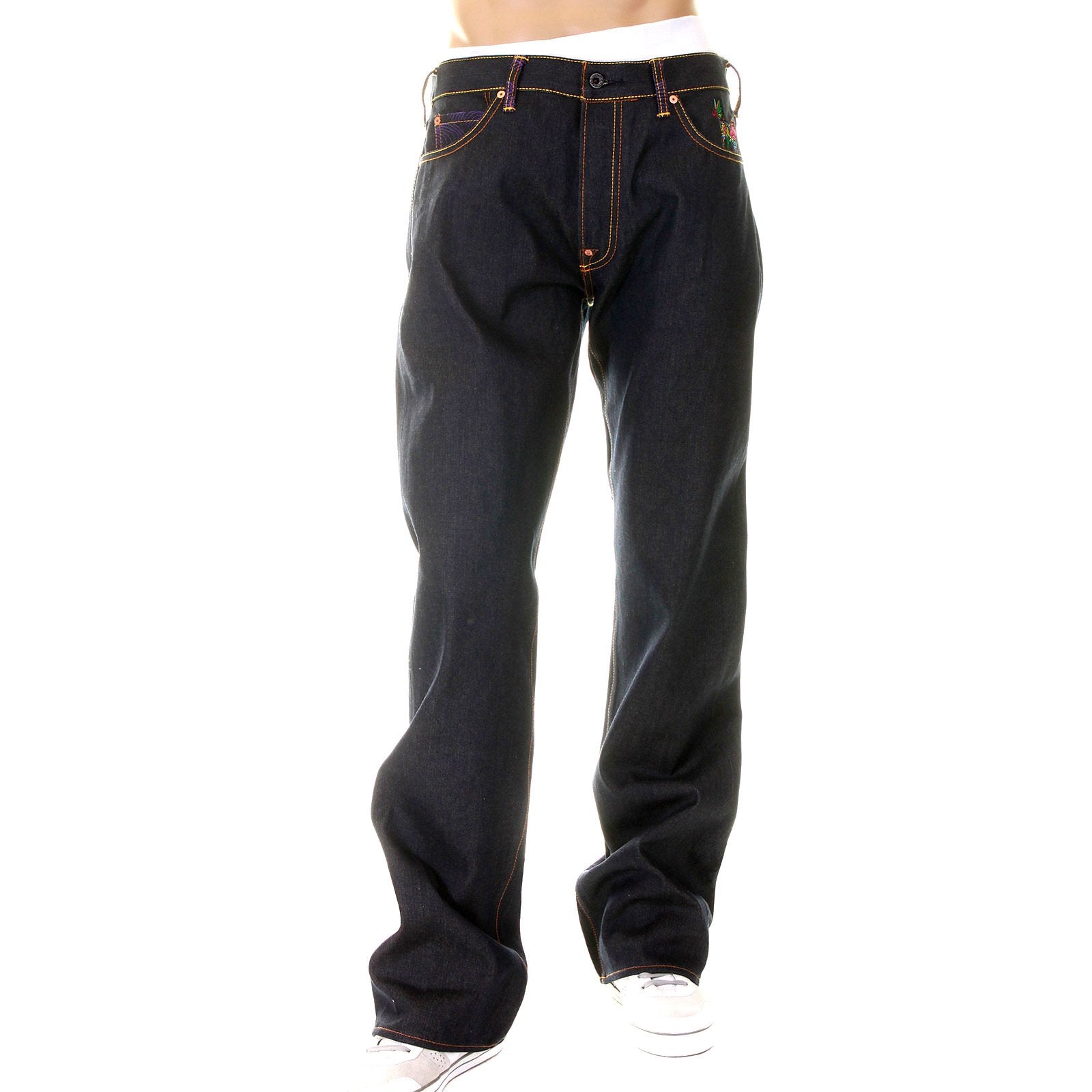 YOROPIKO LIMITED EDITION SELVEDGE DENIM JEANS WITH HUNGRY DRAGON 574 PINK ROYAL BLUE SKY BLUE EMBROIDERY YORO5418
