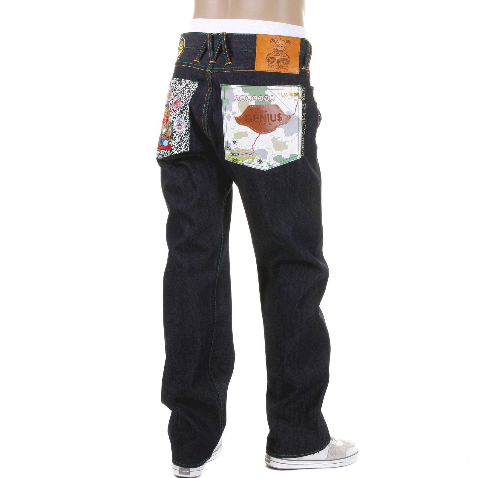 YOROPIKO SIGNATURE MARTIN YAT MING GREEDY GENIUS SELVEDGE DENIM JEANS YORO5816