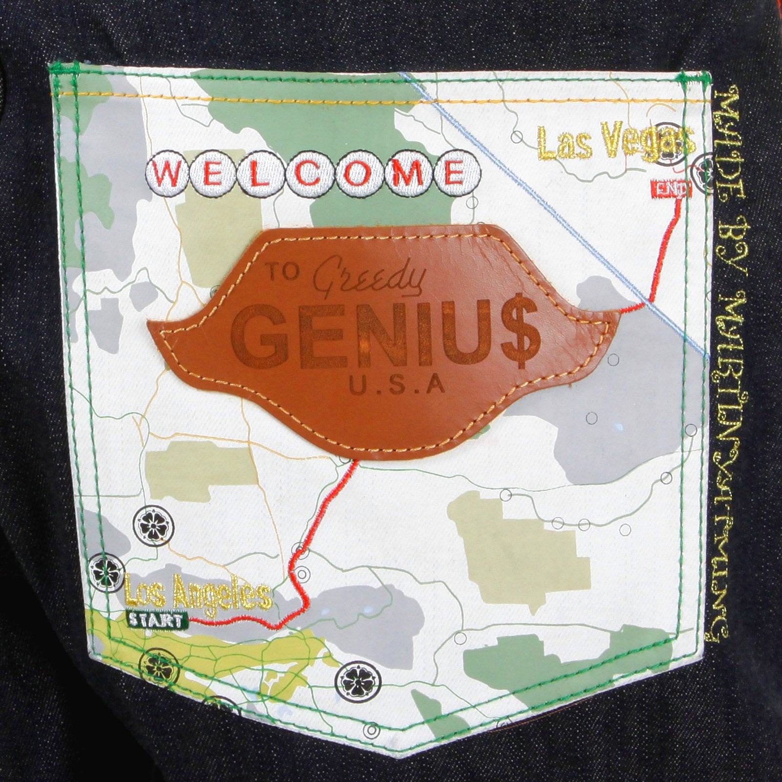 YOROPIKO SIGNATURE MARTIN YAT MING GREEDY GENIUS SELVEDGE DENIM JEANS YORO5816