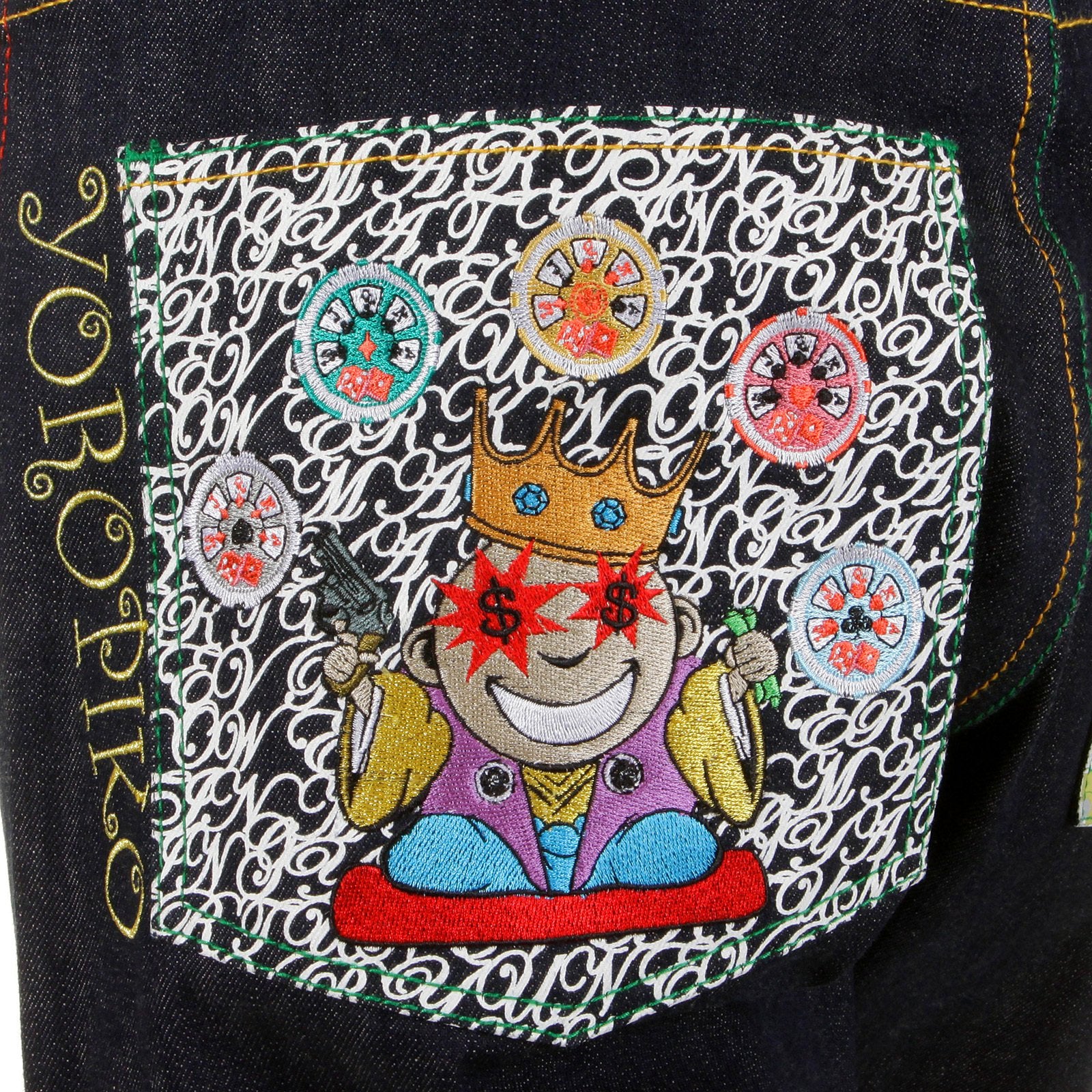 YOROPIKO SIGNATURE MARTIN YAT MING GREEDY GENIUS SELVEDGE DENIM JEANS YORO5816