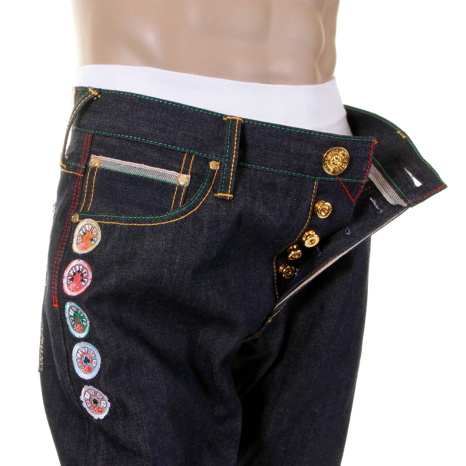 YOROPIKO SIGNATURE MARTIN YAT MING GREEDY GENIUS SELVEDGE DENIM JEANS YORO5816