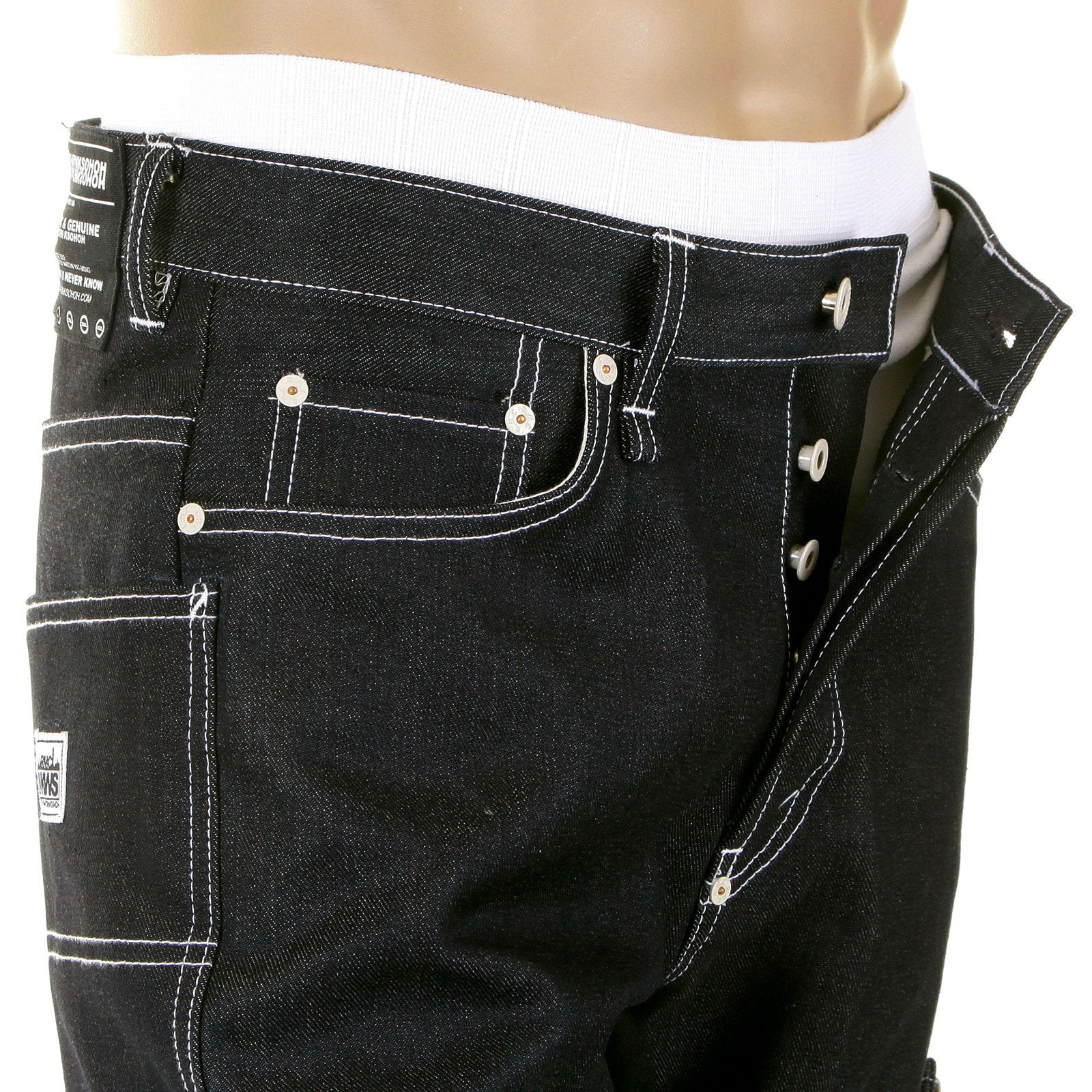 RMC MARTIN KSOHOH SUPER EXCLUSIVE UNWASHED WORKWEAR SELVEDGE DENIM JEANS REDM5473