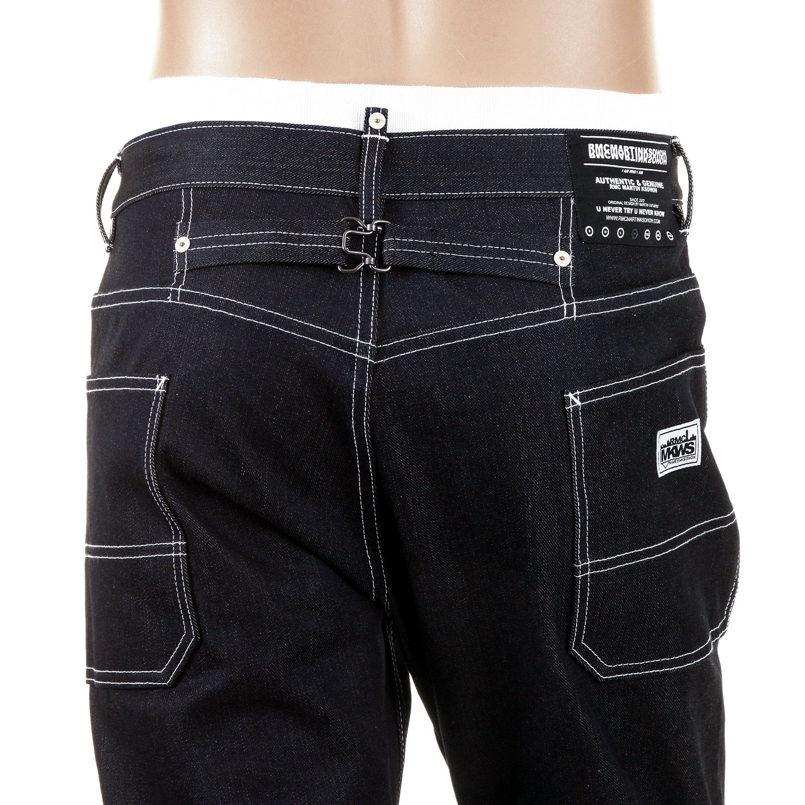 RMC SUPER EXCLUSIVE UNWASHED HOUSE SELVEDGE VINTAGE CUT DENIM JEANS REDM5472