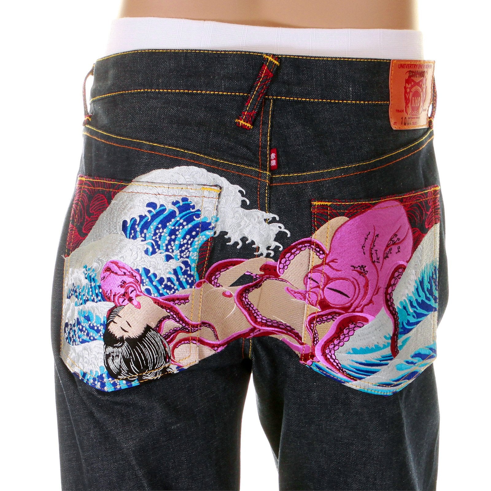 RMC MARTIN KSOHOH JEANS THE DREAM OF THE FISHERMAN'S WIFE OCTOPUS MULTI COLOUR JEAN REDM2967