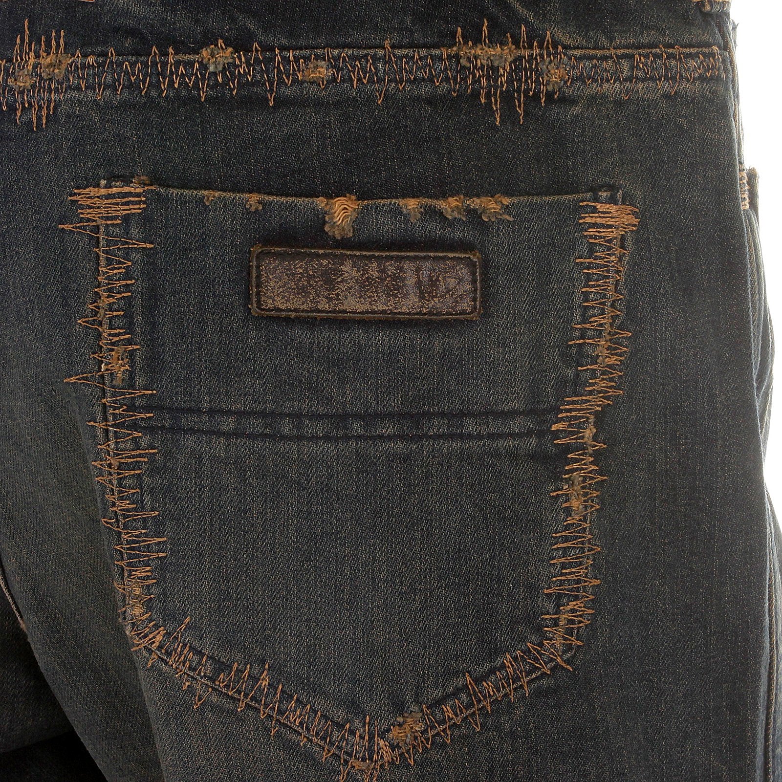 RMC MKWS EXCLUSIVE AGED WORN FINISH MENS WASHED VINTAGE CUT DENIM JEANS WITH WHISKERING AND FADING REDM5321