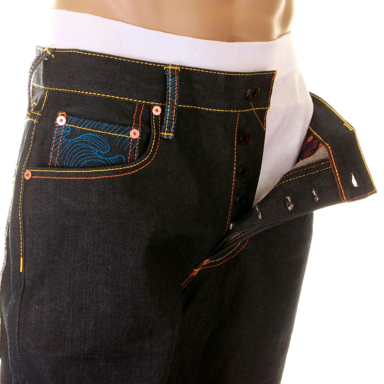 RMC MARTIN KSOHOH SUPER EXCLUSIVE GOLD ANNIVERSARY DARK INDIGO VINTAGE CUT SELVEDGE RAW DENIM JEAN REDM2883