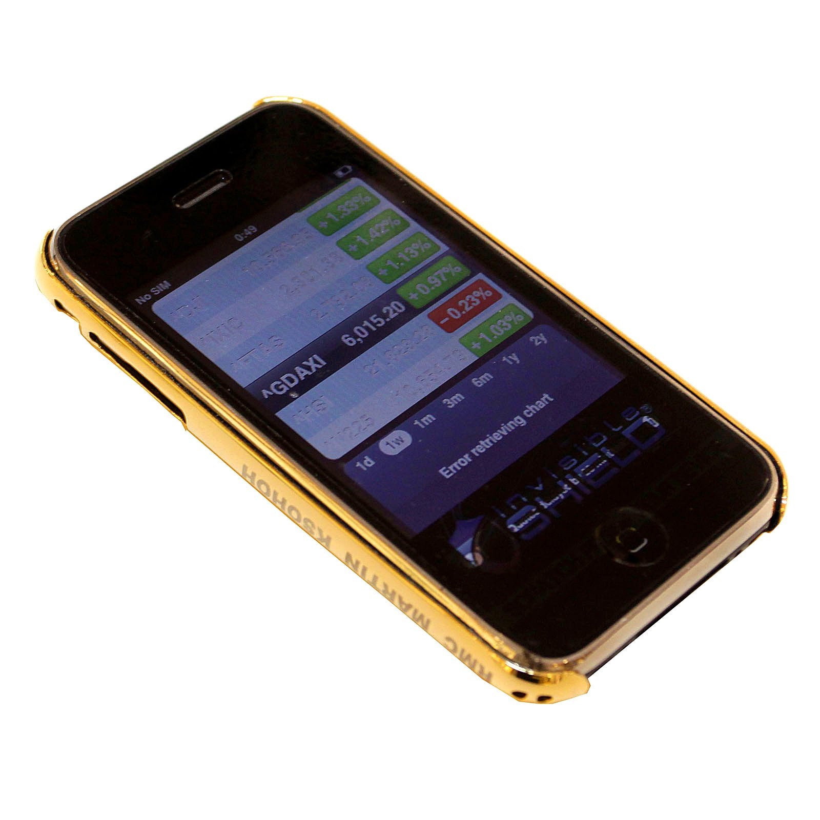 RMC MARTIN KSOHOH LIMITED EDITION GOLD COVERED ALUMINIUM IPHONE 3GS INCASE SLIDER CASE REDM1982