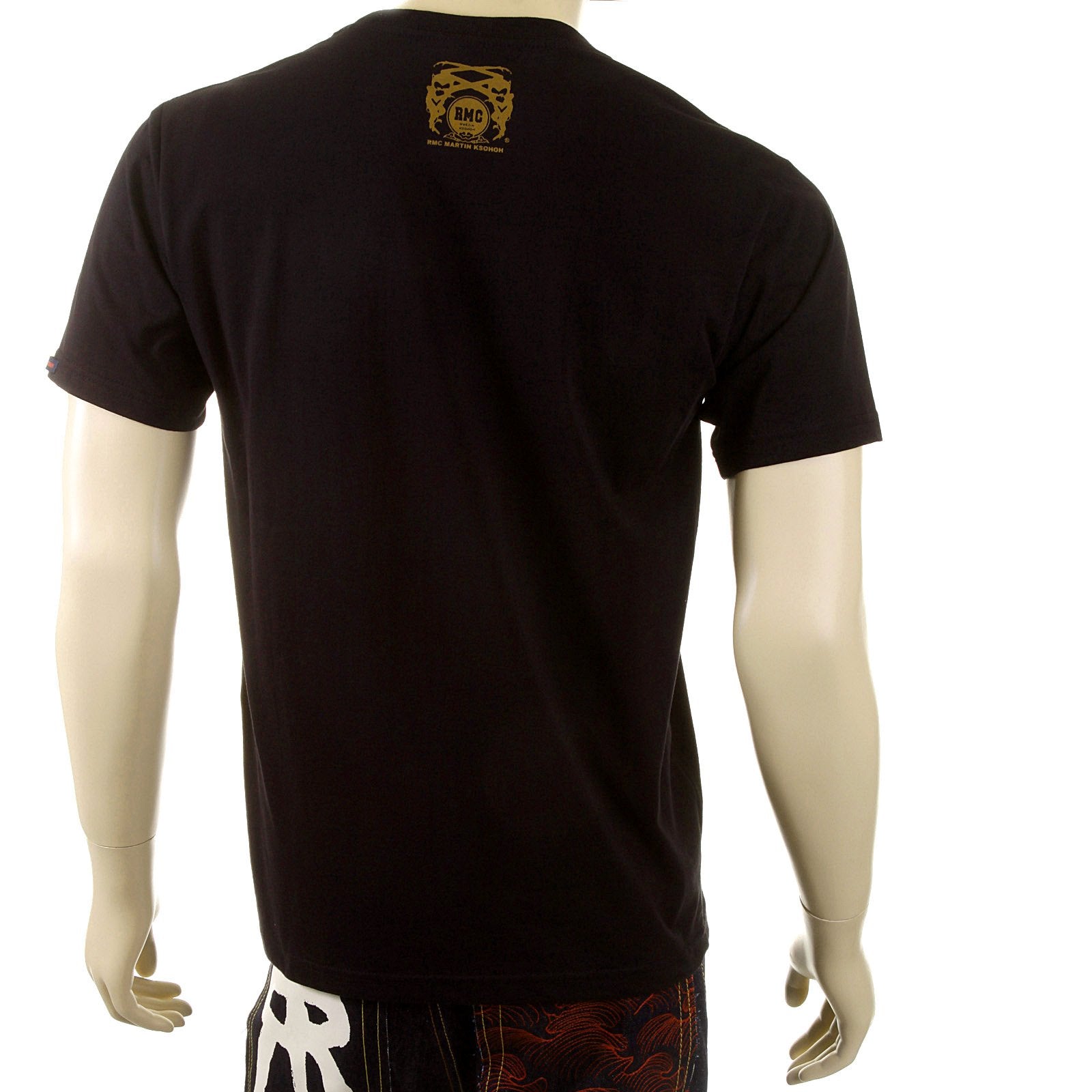 RMC MARTIN KSOHOH CREW NECK SHORT SLEEVE BLACK REGULAR FIT JAPAN MAN DOLL PRINTED T-SHIRT FOR MEN SKU-REDM3969