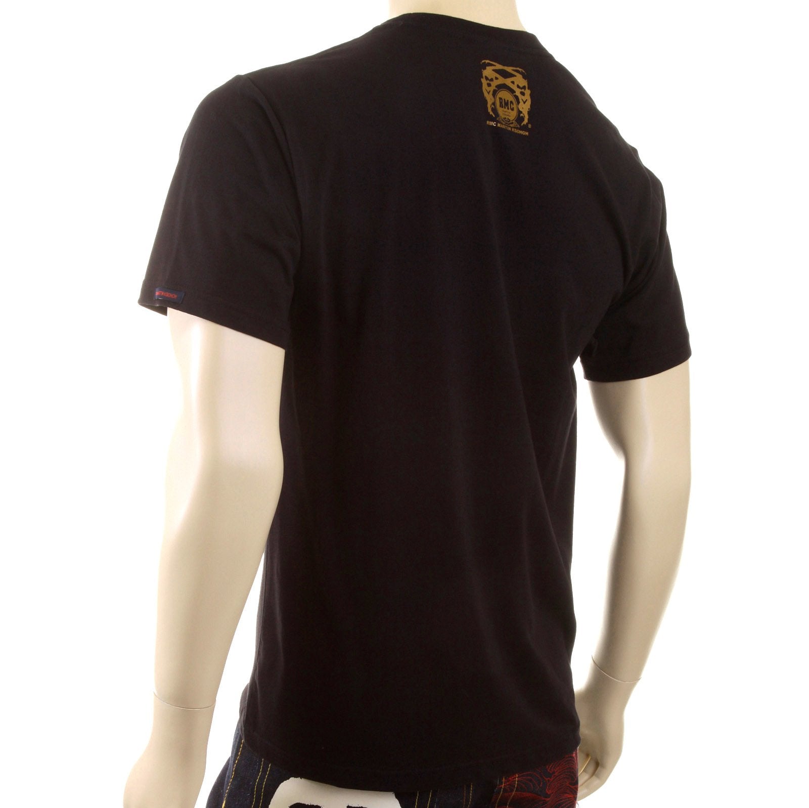 RMC MARTIN KSOHOH CREW NECK SHORT SLEEVE BLACK REGULAR FIT JAPAN MAN DOLL PRINTED T-SHIRT FOR MEN SKU-REDM3969