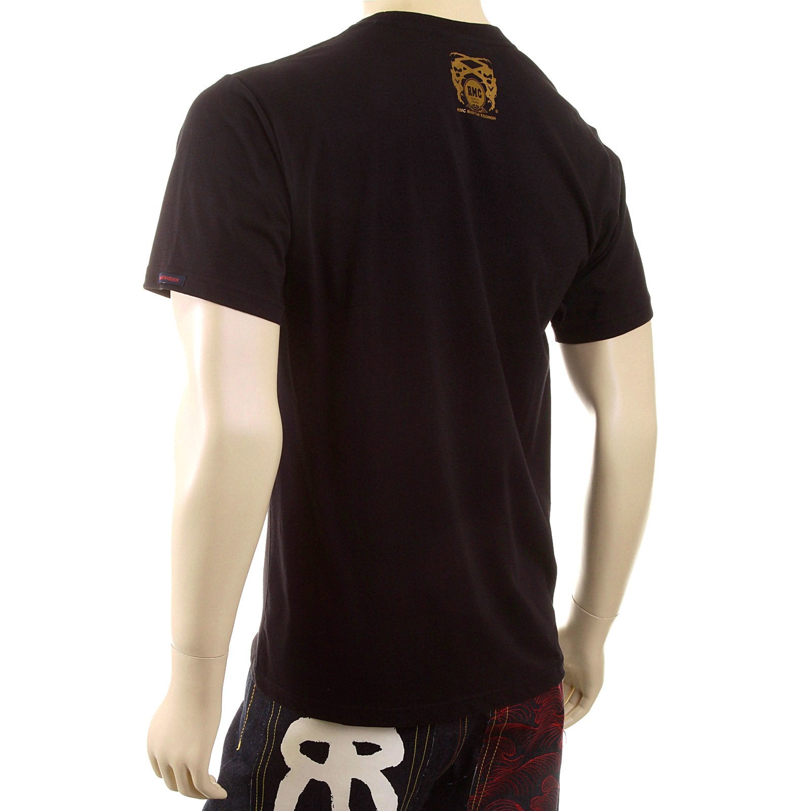 RMC MARTIN KSOHOH 4A REGULAR FIT BLACK SHORT SLEEVE CREW NECK T-SHIRT FOR MEN REDM3966