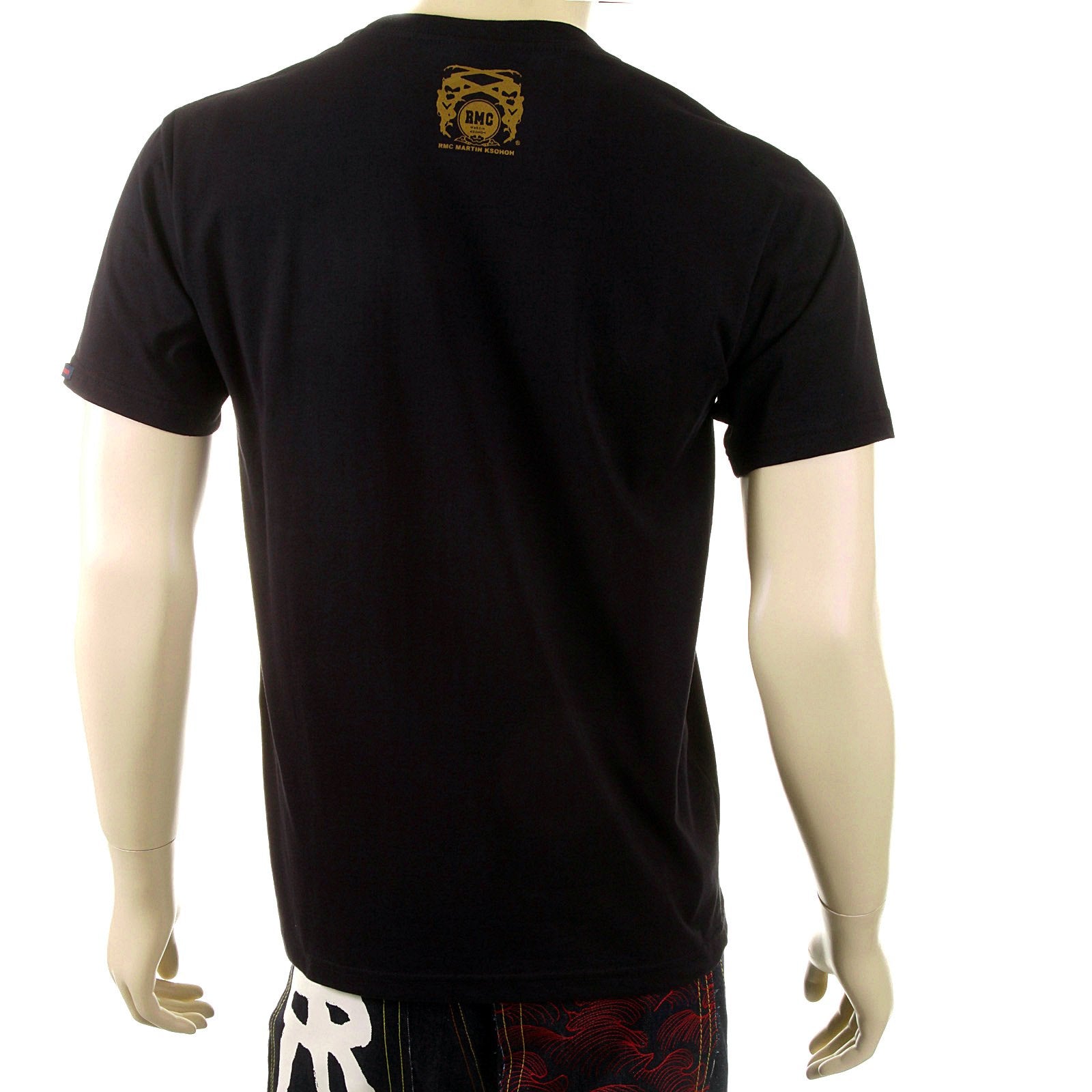 RMC MARTIN KSOHOH 4A REGULAR FIT BLACK SHORT SLEEVE CREW NECK T-SHIRT FOR MEN REDM3966