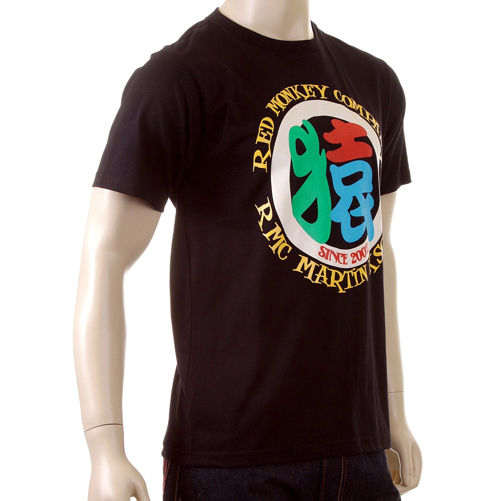 RMC MARTIN KSOHOH 4A REGULAR FIT BLACK SHORT SLEEVE CREW NECK T-SHIRT FOR MEN REDM3966