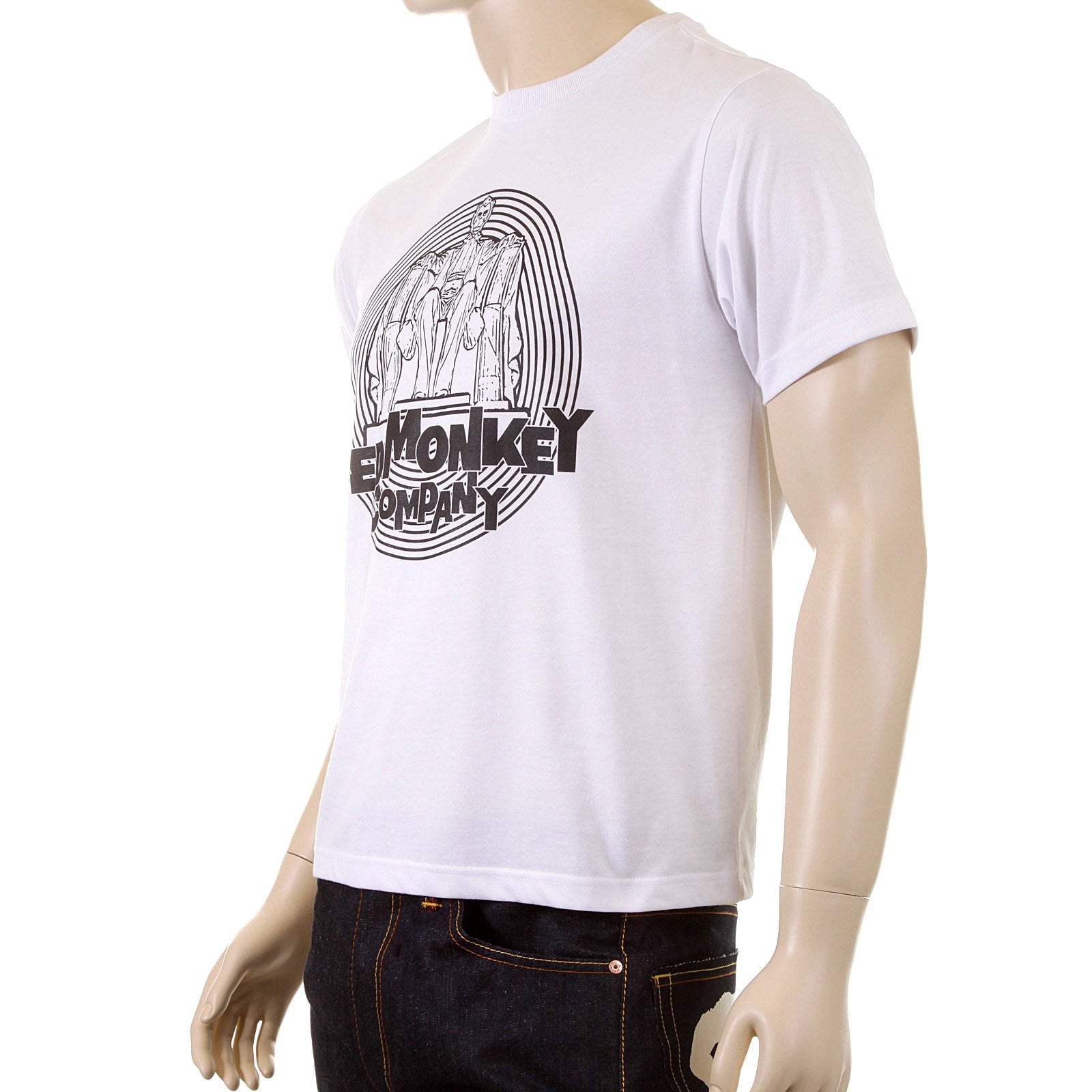 RMC MARTIN KSOHOH WHITE CREW NECK COTTON REGULAR FIT SHORT SLEEVE PRINTED T-SHIRT FOR MEN REDM5032