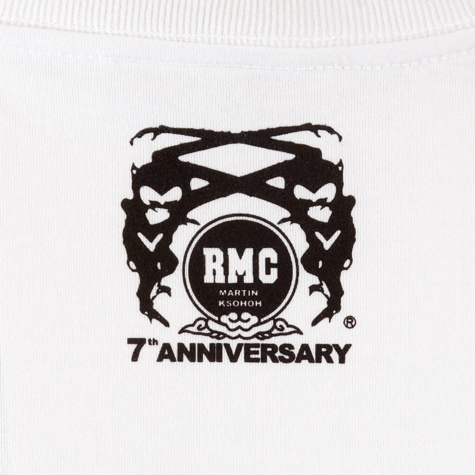 RMC MARTIN KSOHOH MENS REGULAR FIT SHORT SLEEVE CREW NECK APE EYE PRINTED T-SHIRT IN WHITE REDM5031