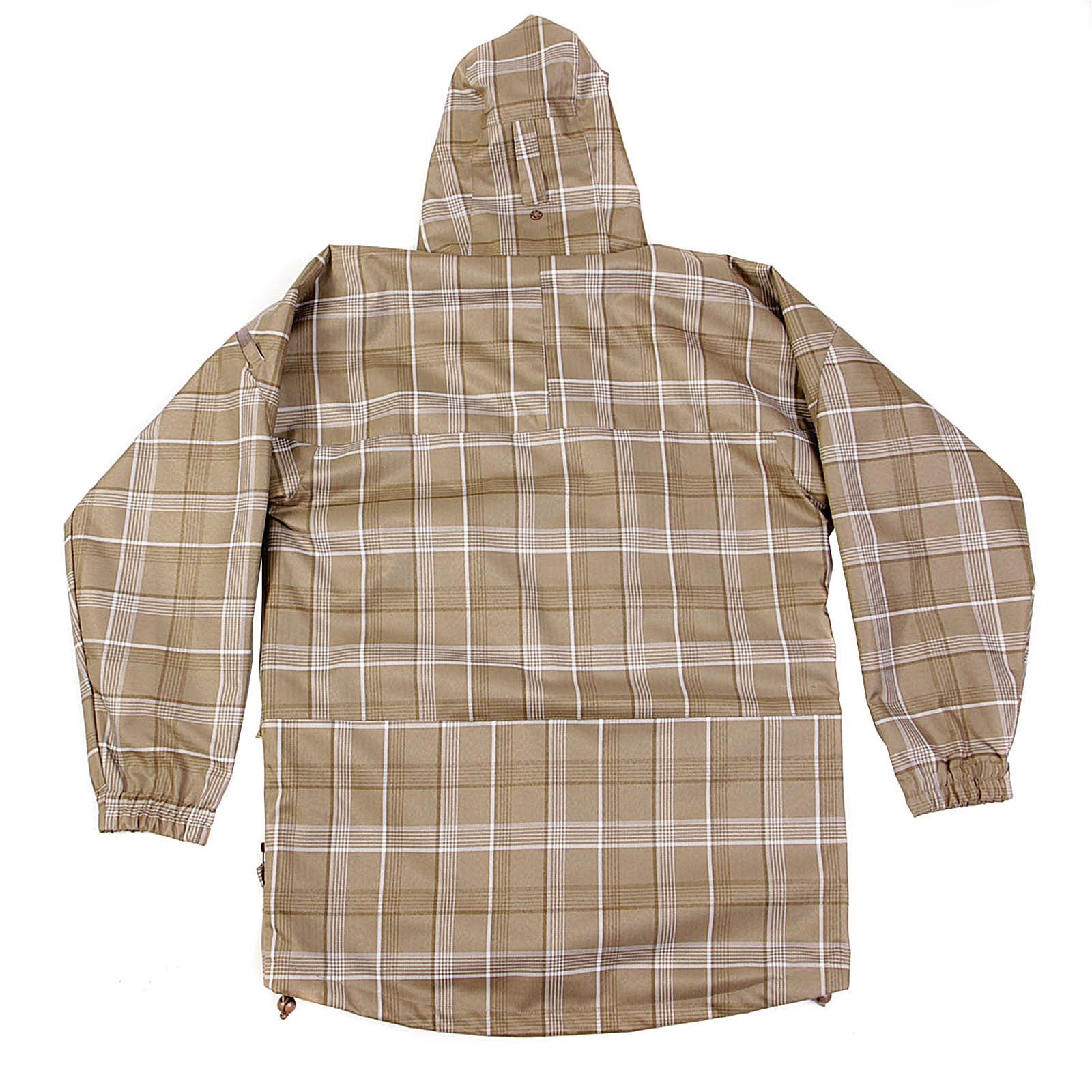 YOROPIKO MARTIN YAT MING REGULAR FIT HOODED CHECKED COFFEE COLOURED FUNCTIONAL JACKET REDM3160